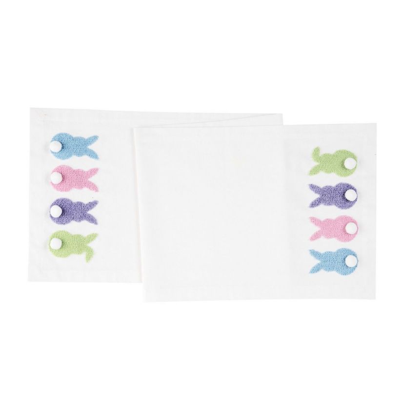 14" x 51" Bunny Bum Easter Tufted Table Runner