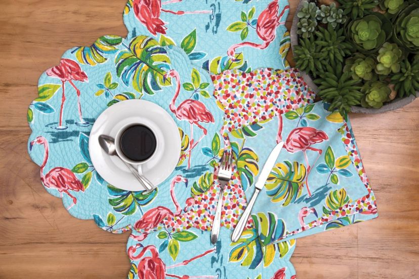 14" x 51" Flamingo Garden Table Runner