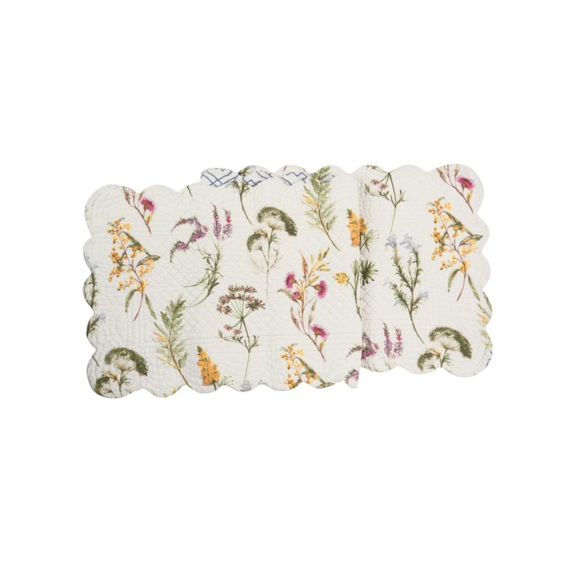 14" x 51" Genevieve Floral Table Runner