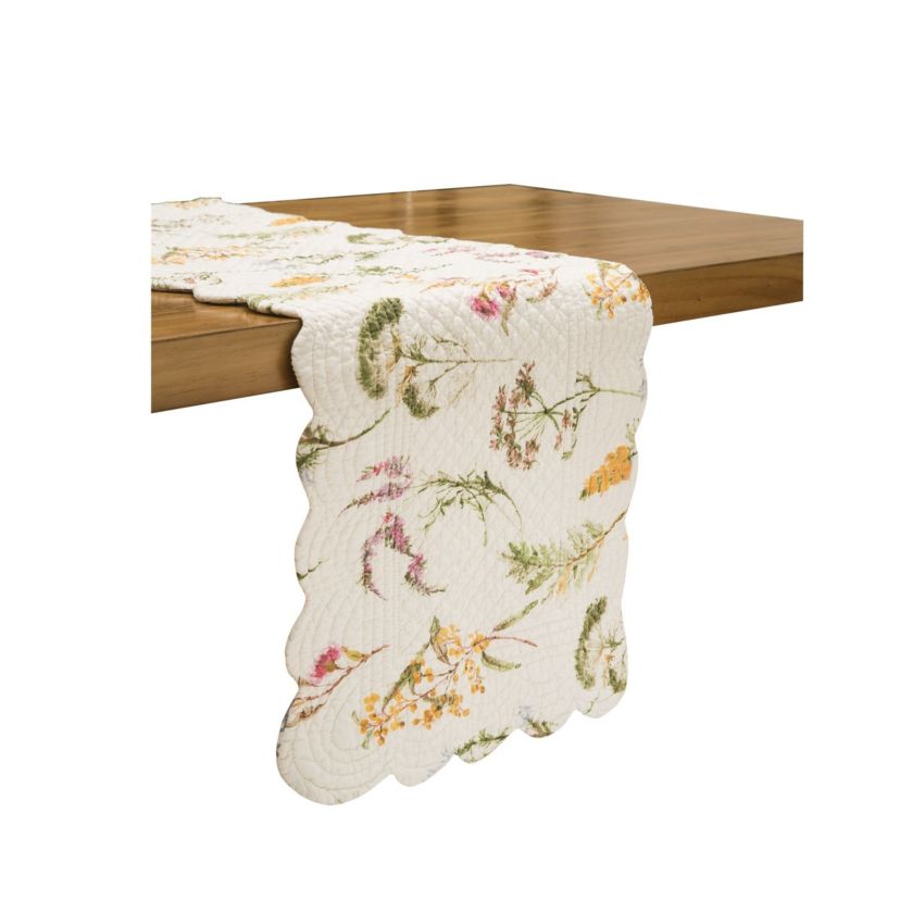 14" x 51" Genevieve Floral Table Runner