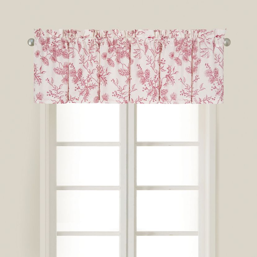 Evergreen Toile Valance Set of 2