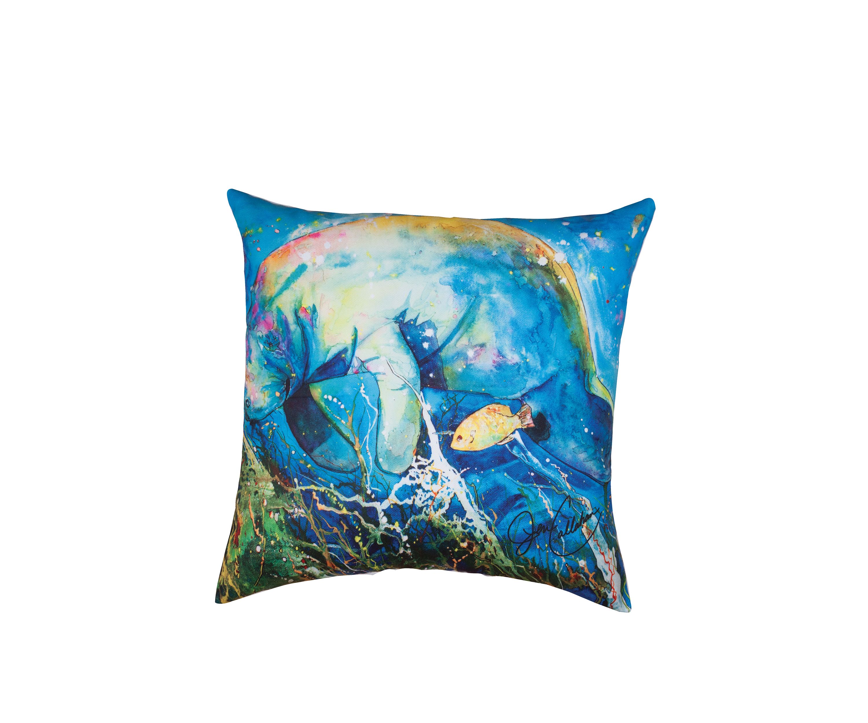 Reef with Manatee Pillow