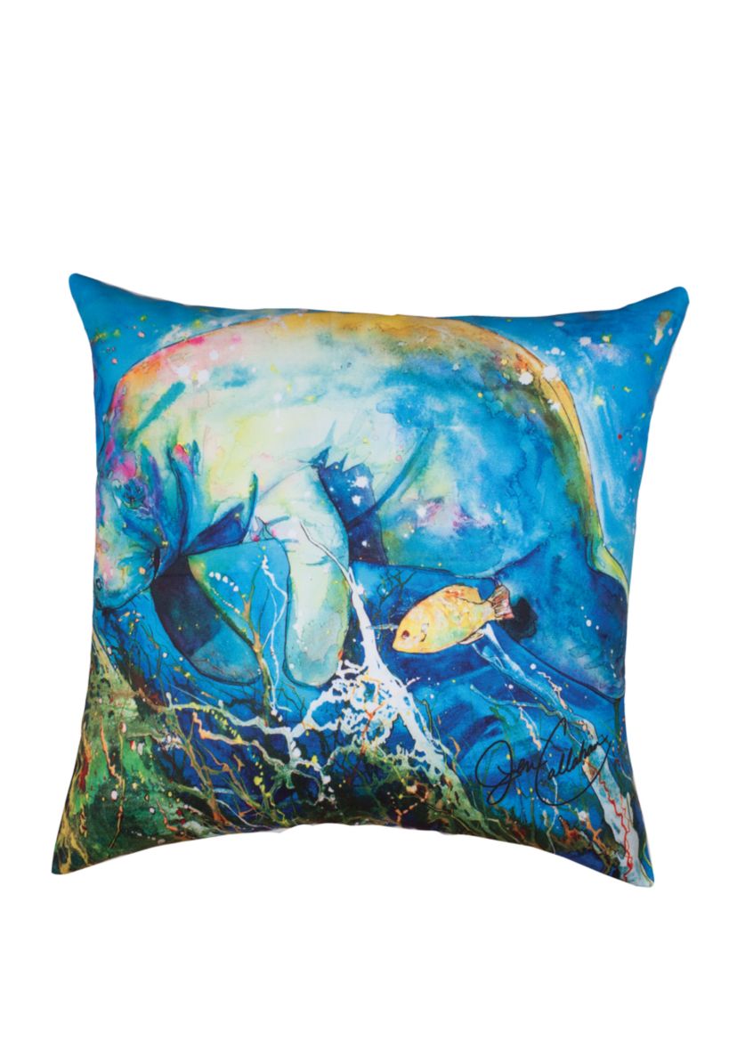 Reef with Manatee Pillow
