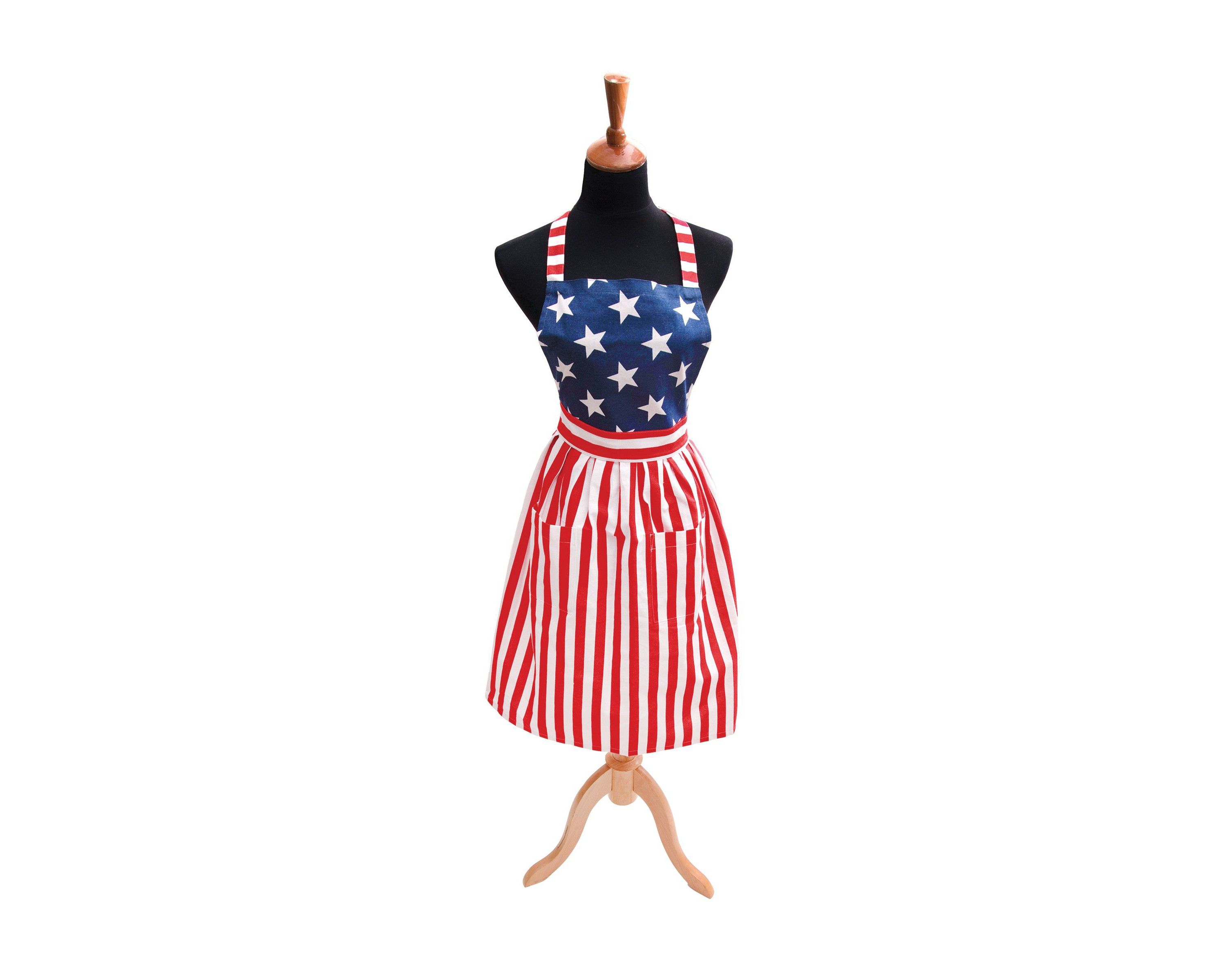 Stars and Stripes July 4th Apron