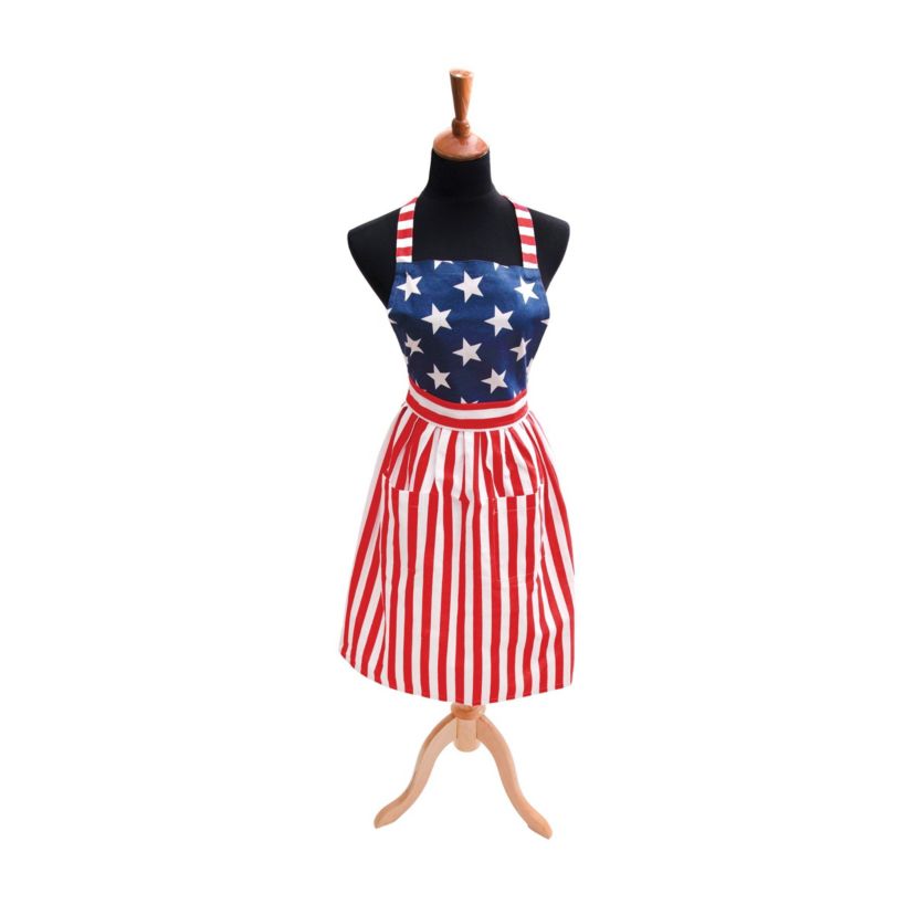 Stars and Stripes July 4th Apron