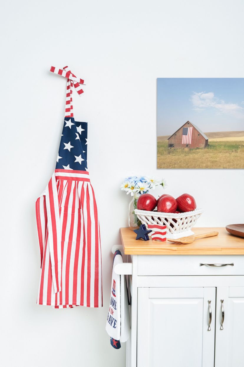Stars and Stripes July 4th Apron