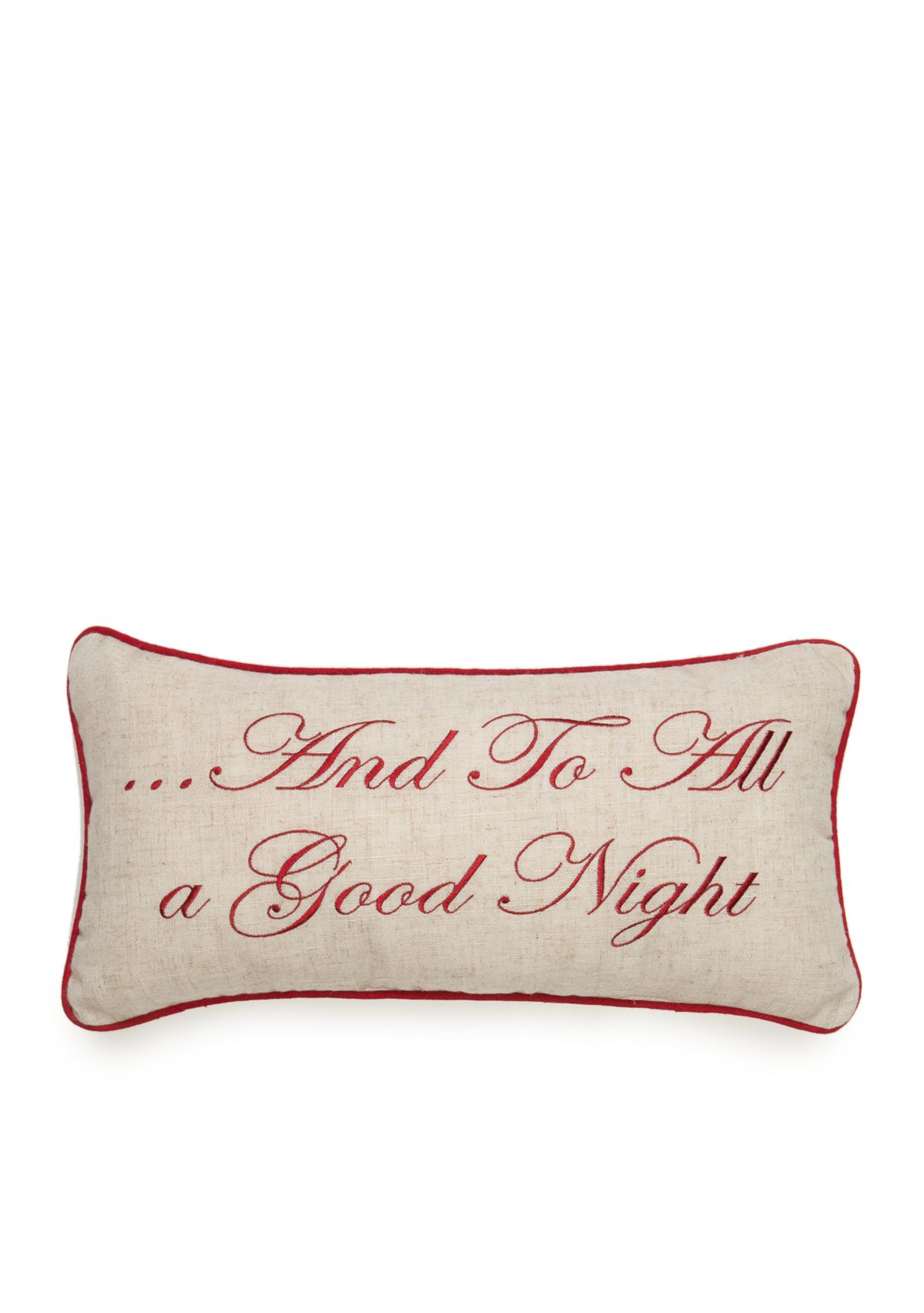 Pinewood Grove Goodnight Square Pillow 10-in. x 19-in.