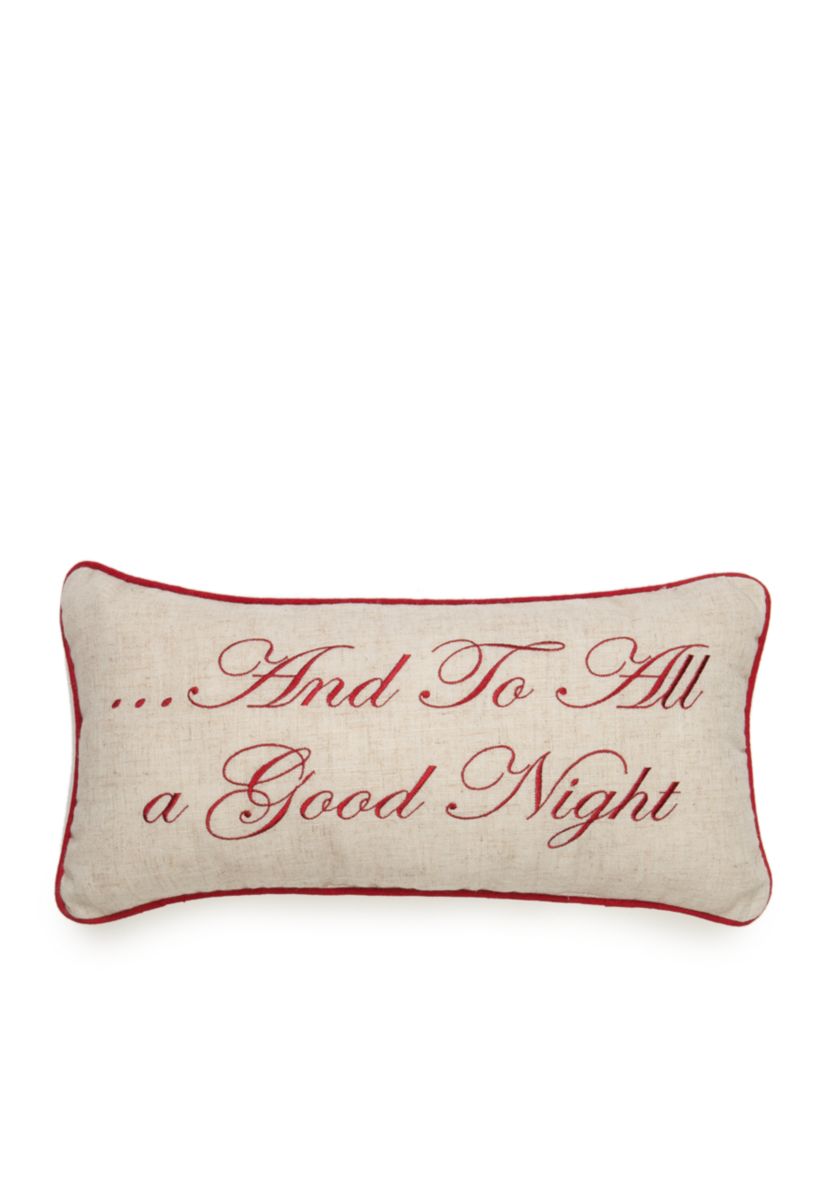 Pinewood Grove Goodnight Square Pillow 10-in. x 19-in.
