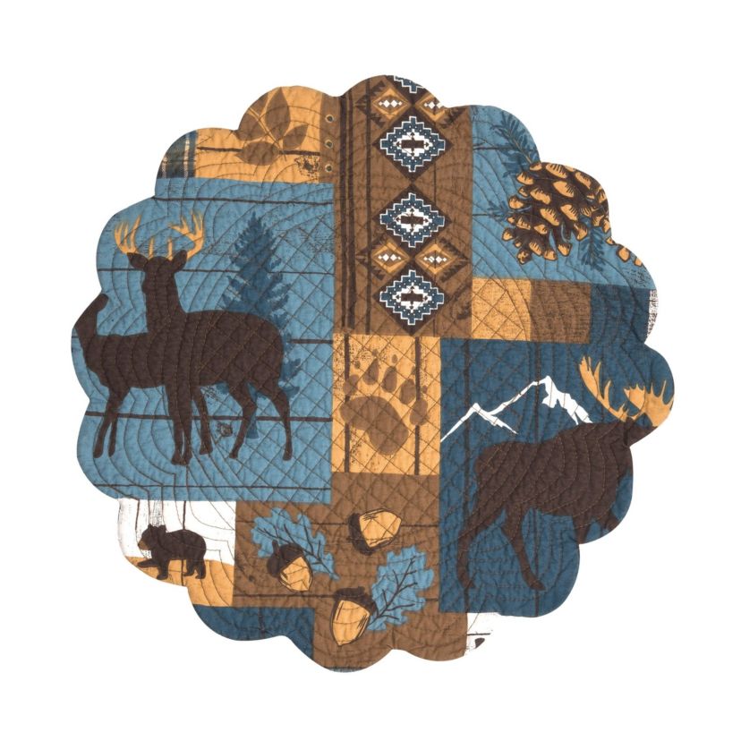 Timber Trails Sky Round Thanksgiving Placemat Set of 6