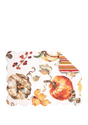 C&F Home Pumpkin Watercolor Placemat, 13 x 19