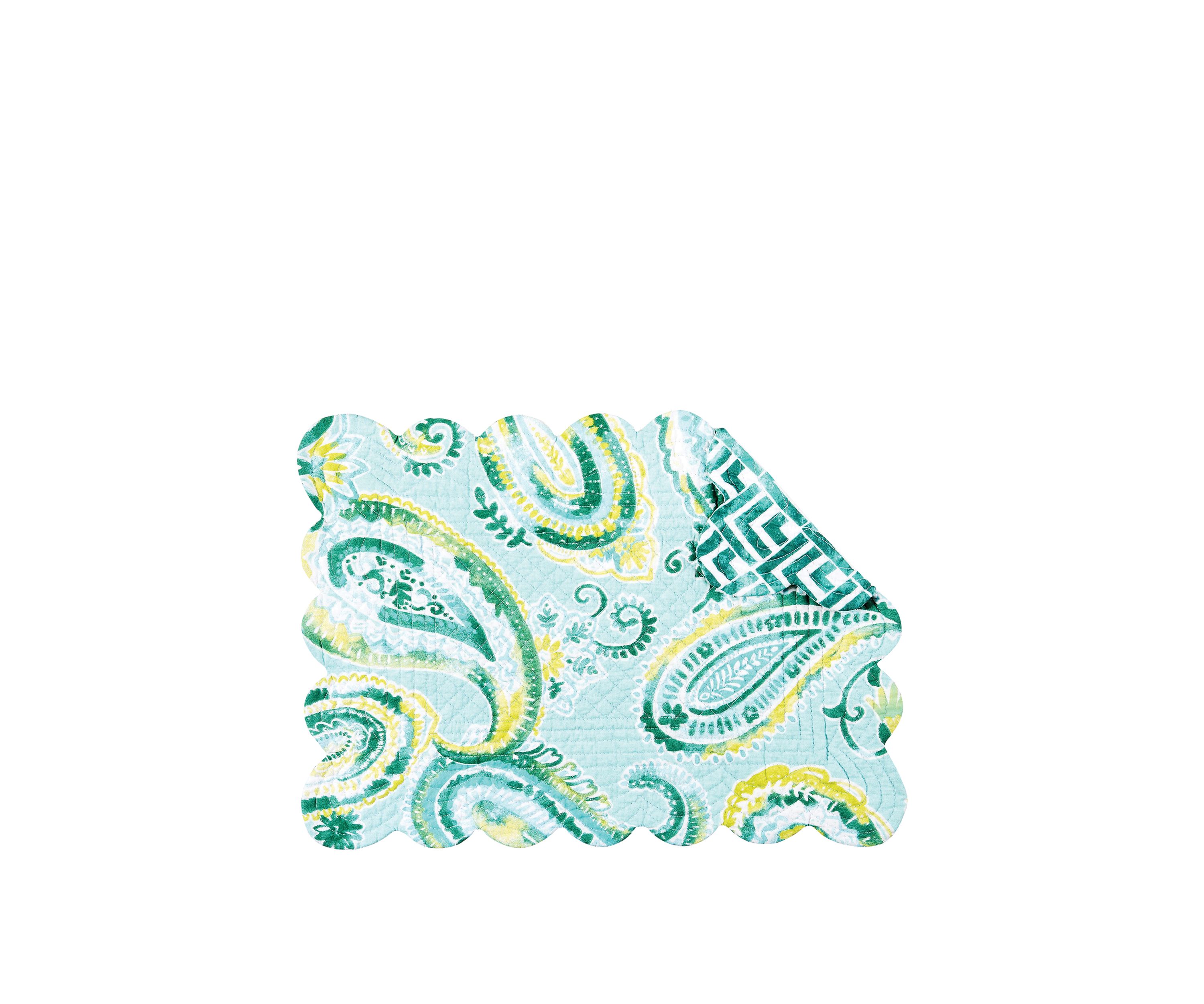 Aqua Paisley Placemat 