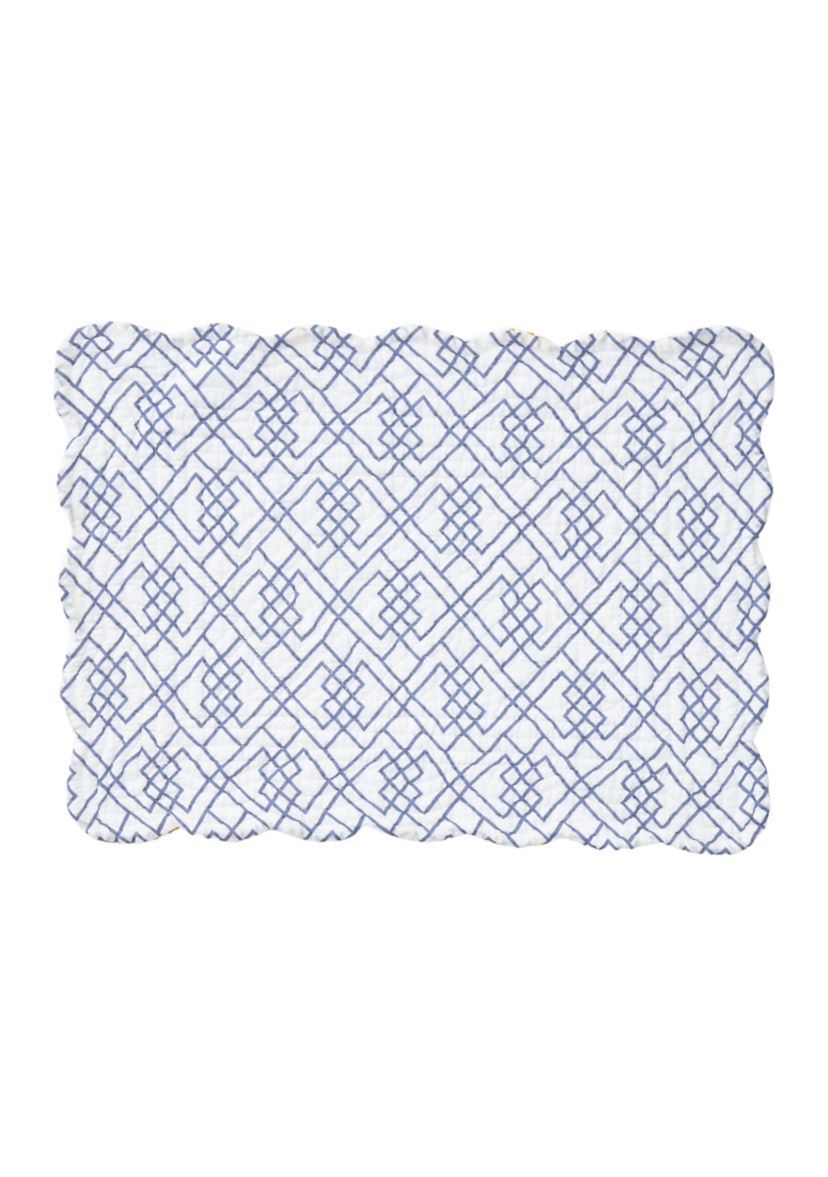 Genevieve Floral Scallop Placemat