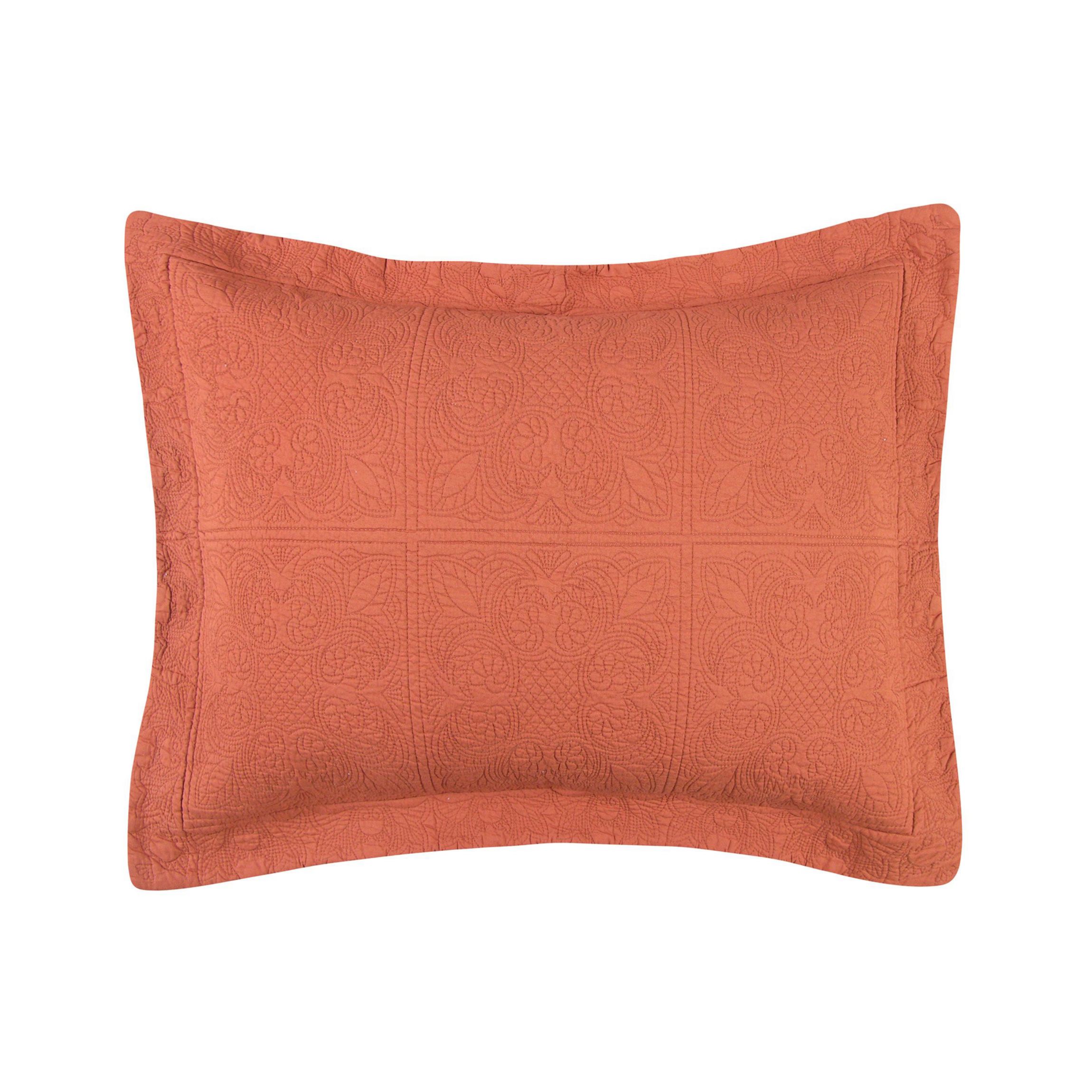 20" x 26" Terra Cotta Matelasse Standard Sham