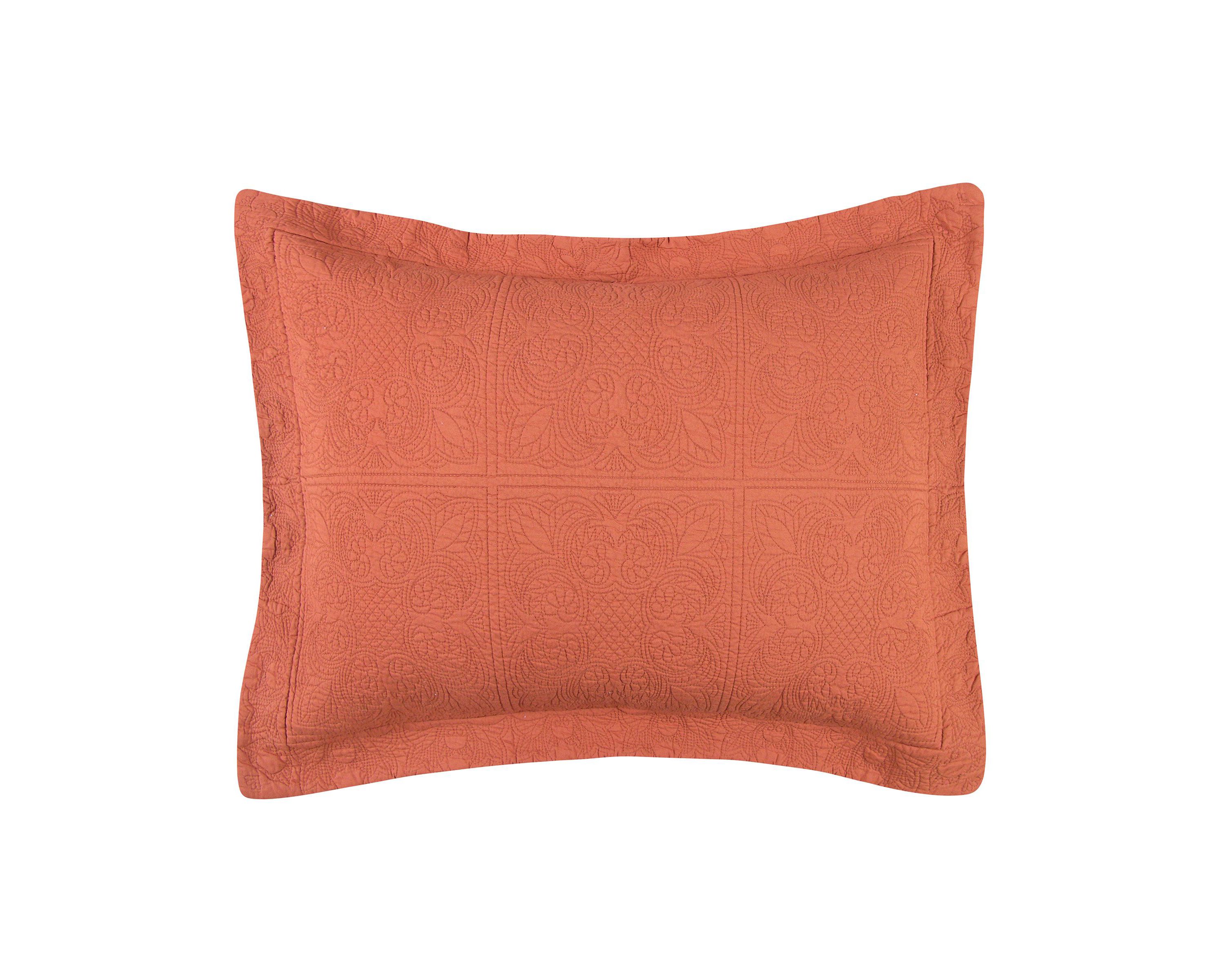 20" x 26" Terra Cotta Matelasse Standard Sham