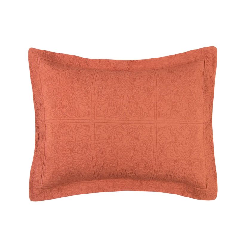 20" x 26" Terra Cotta Matelasse Standard Sham