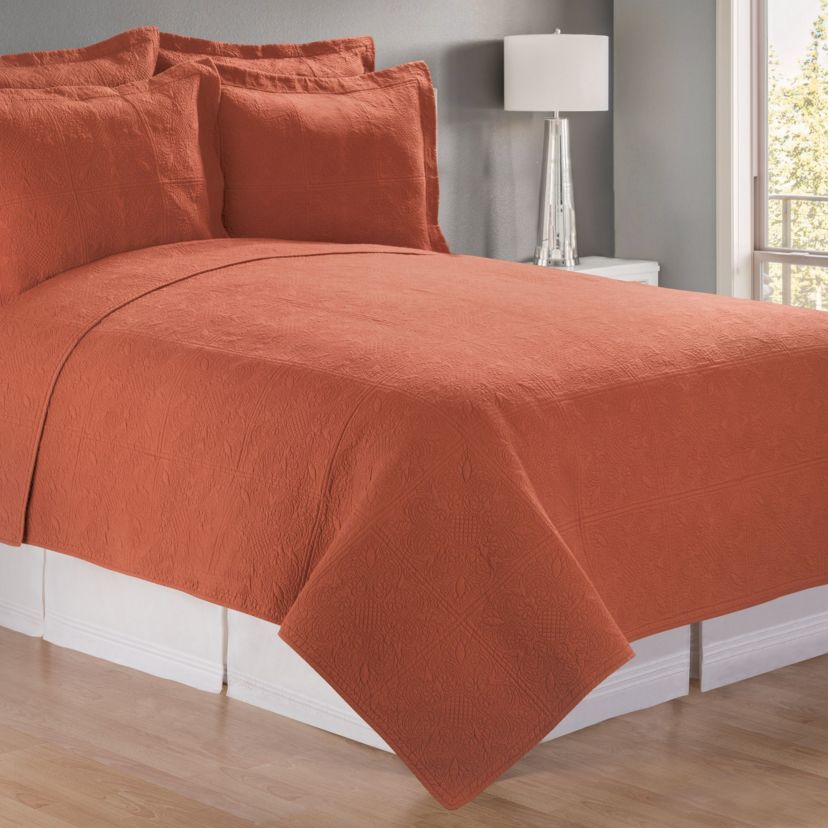 20" x 26" Terra Cotta Matelasse Standard Sham