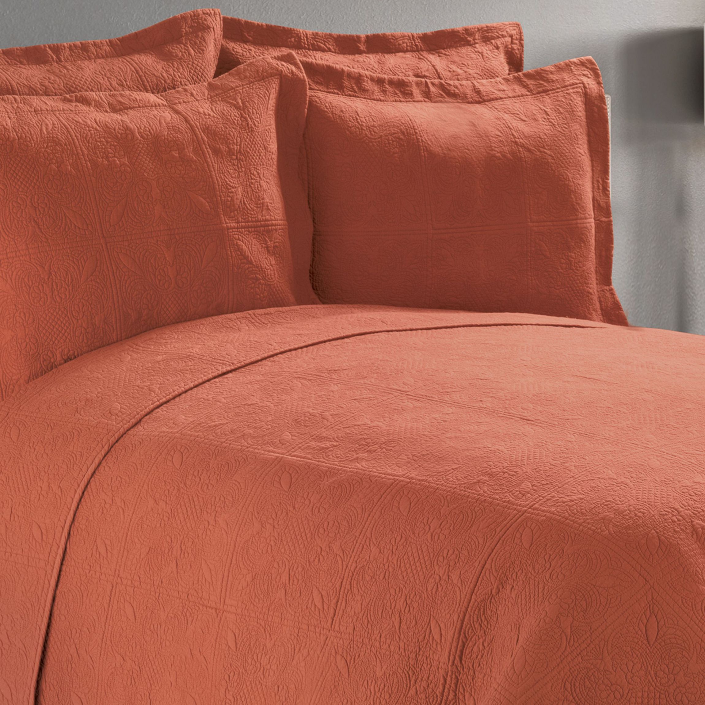 20" x 26" Terra Cotta Matelasse Standard Sham