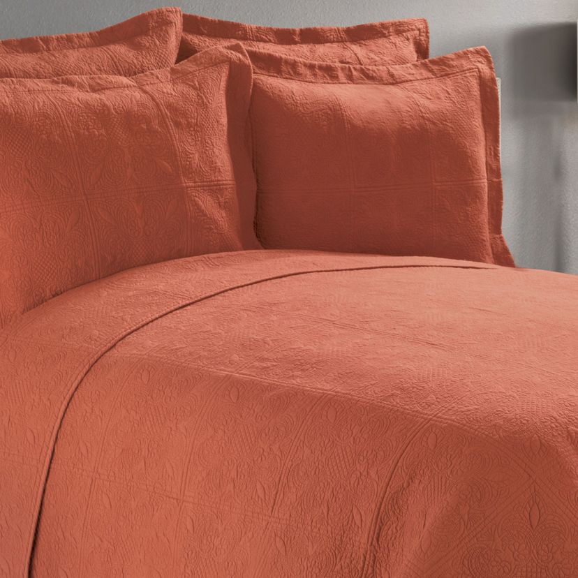 20" x 26" Terra Cotta Matelasse Standard Sham
