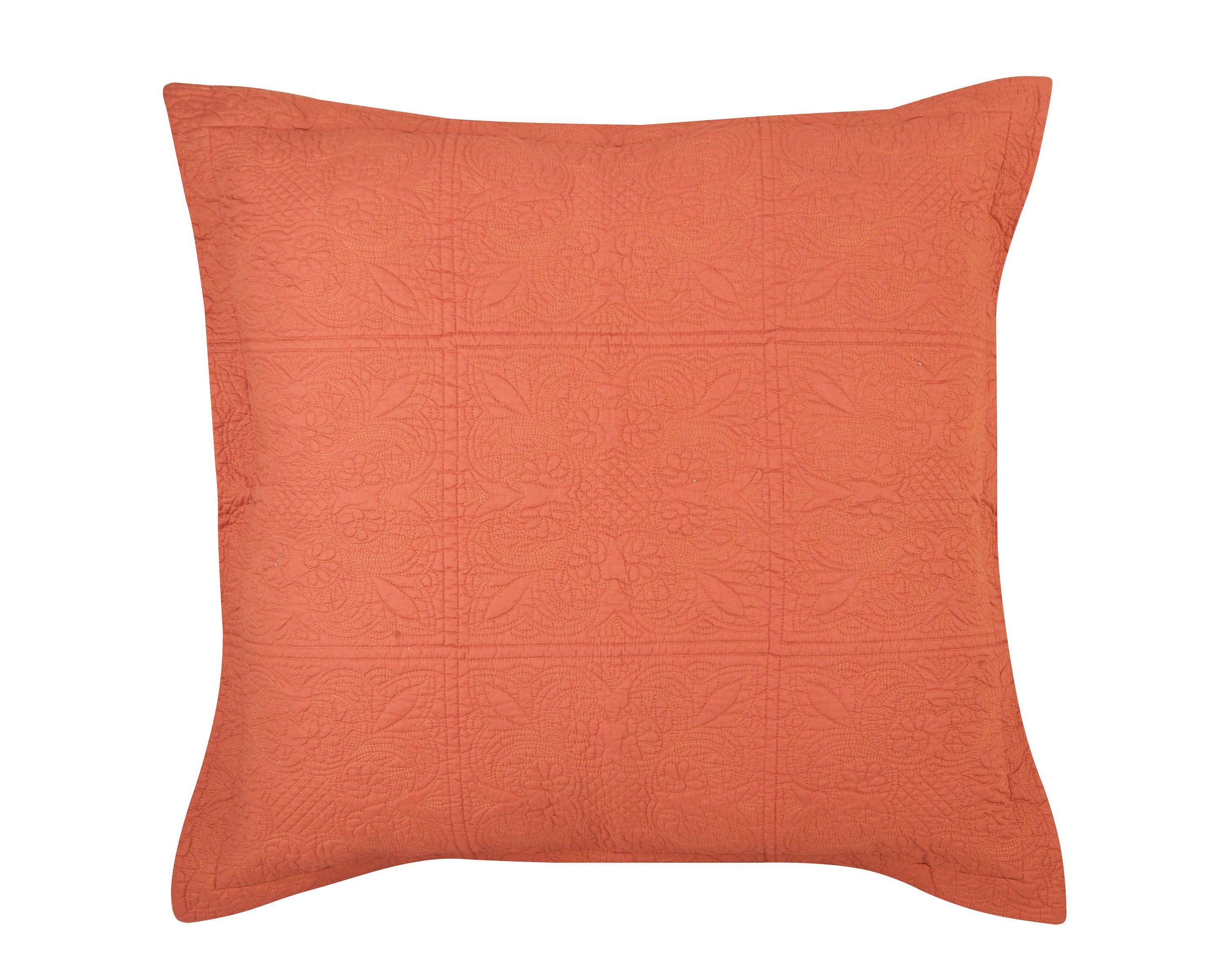 Terra Cotta Matelasse Euro Sham