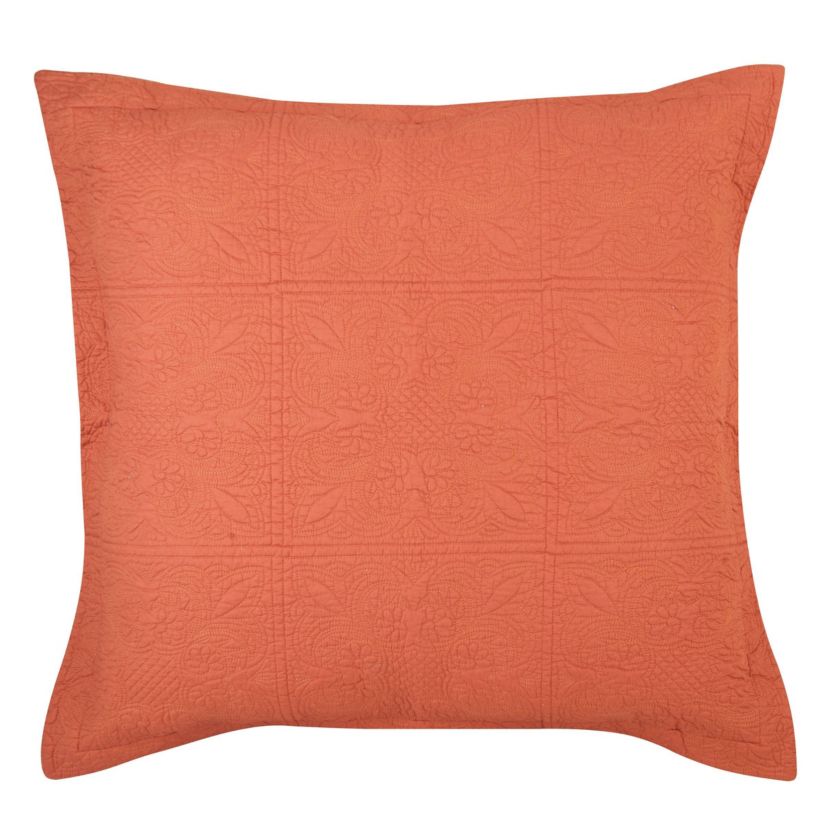 Terra Cotta Matelasse Euro Sham