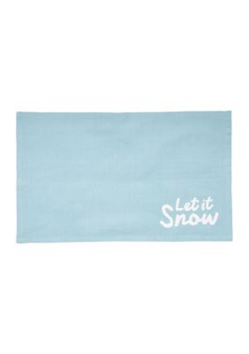 C&F Home Let It Snow Placemats - Set of 4, Blue, 14 x 20