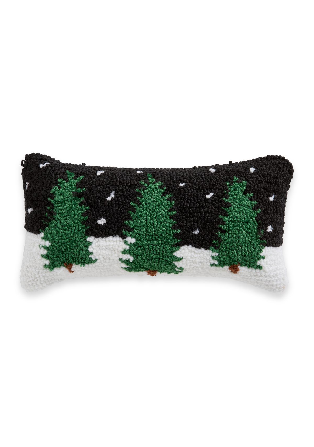 Snowy Trees Mini Hooked Pillow