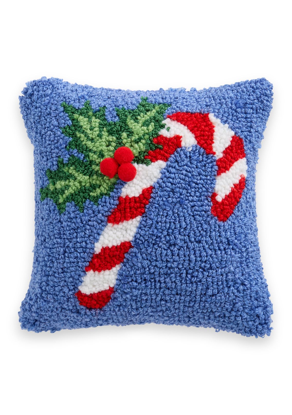 Candy Cane Mini Hooked Pillow