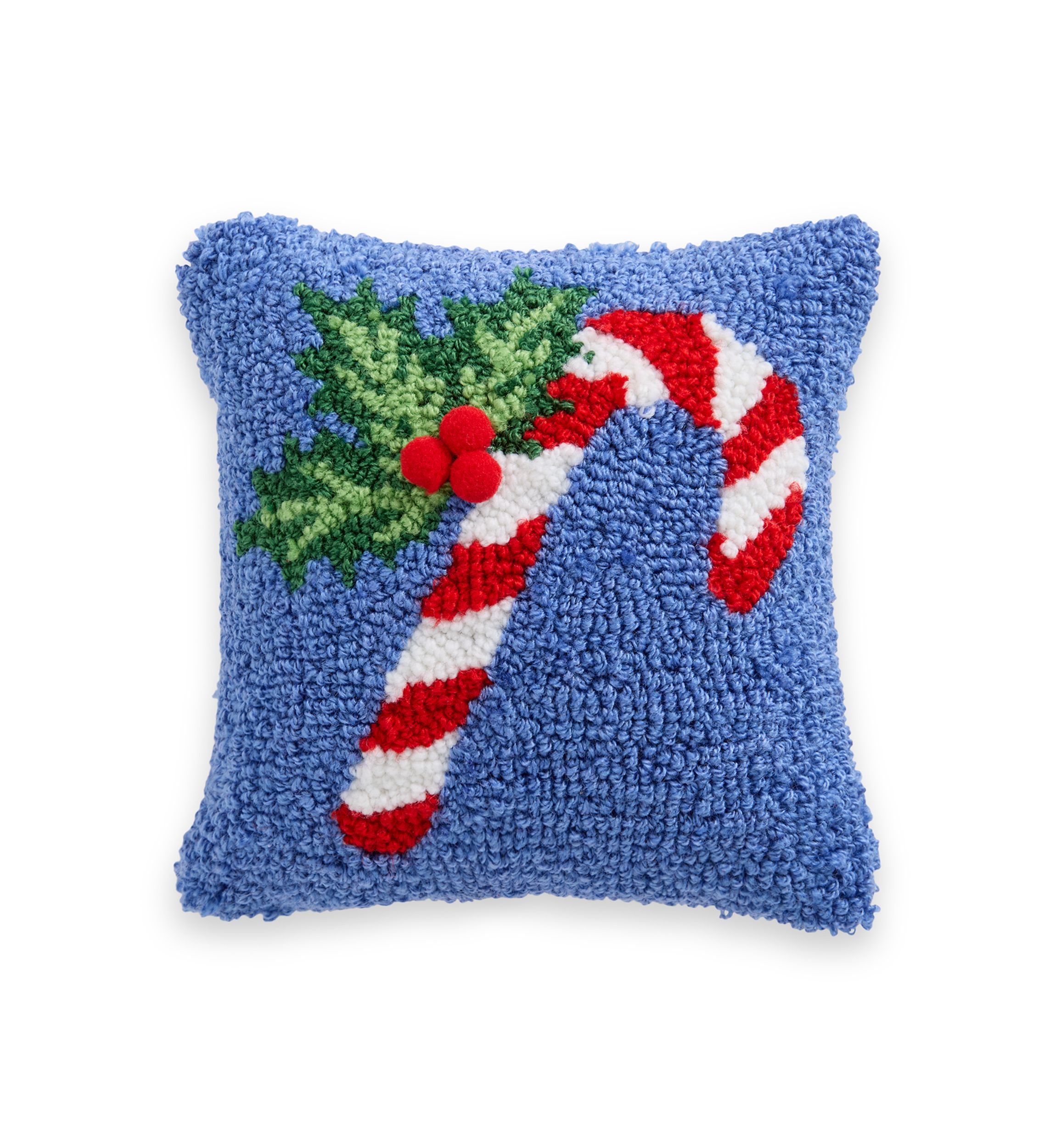 Candy Cane Mini Hooked Pillow