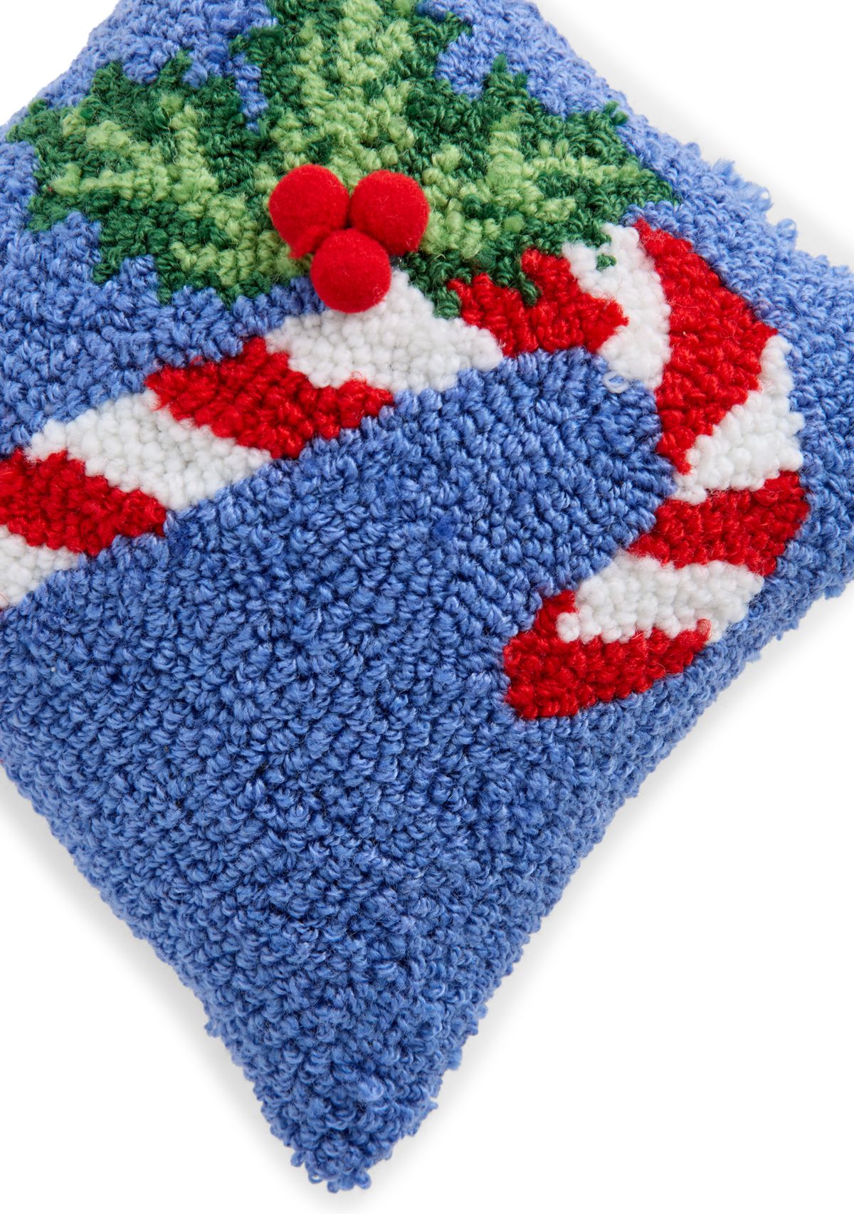 Candy Cane Mini Hooked Pillow