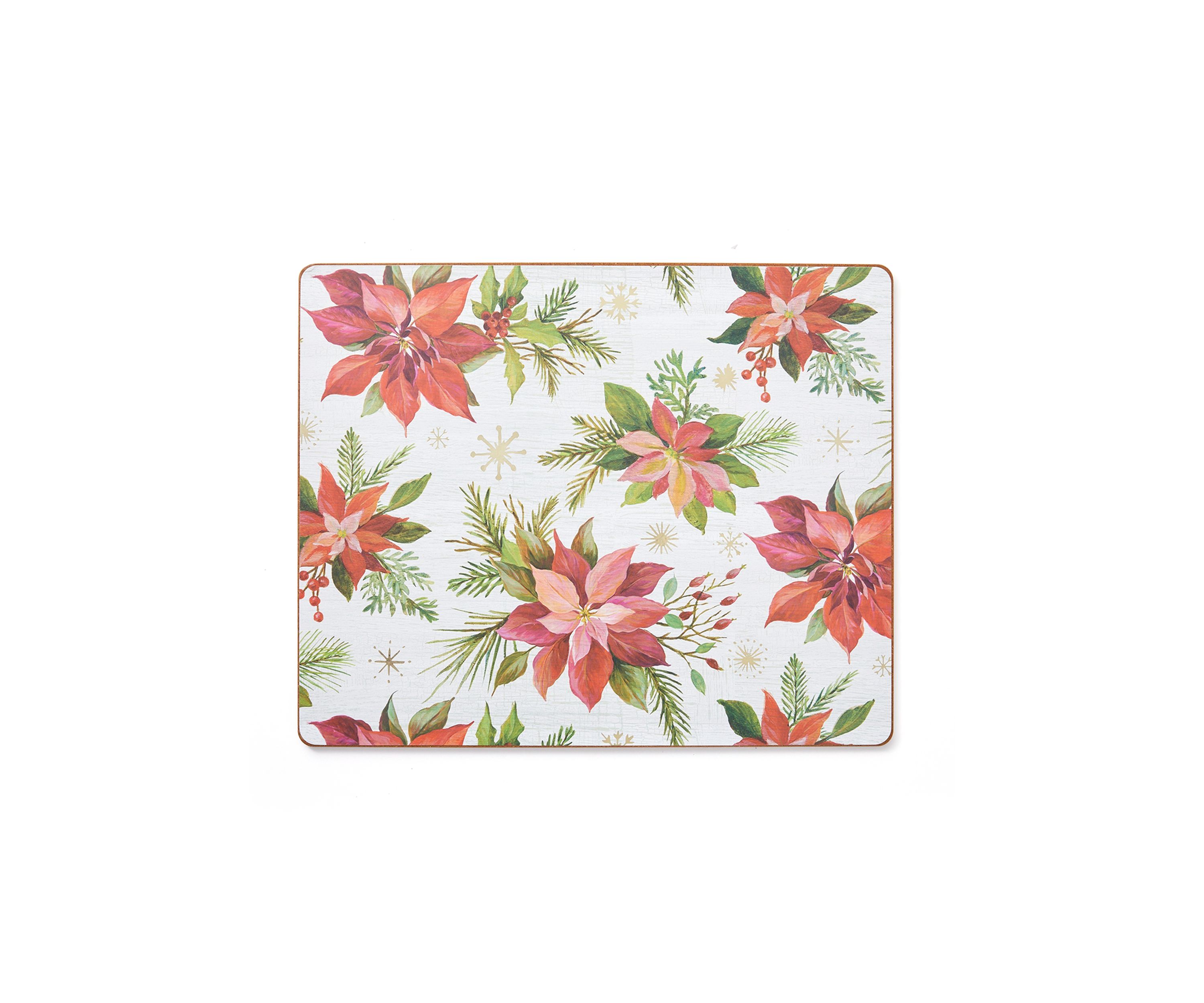 Poinsettia Christmas Cork Placemats