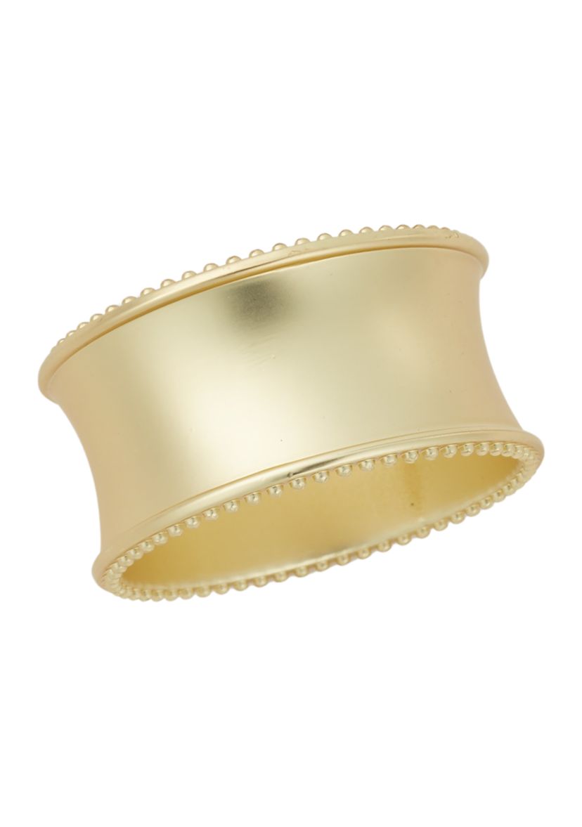 Beaded Elegance Gold Napkin Ring