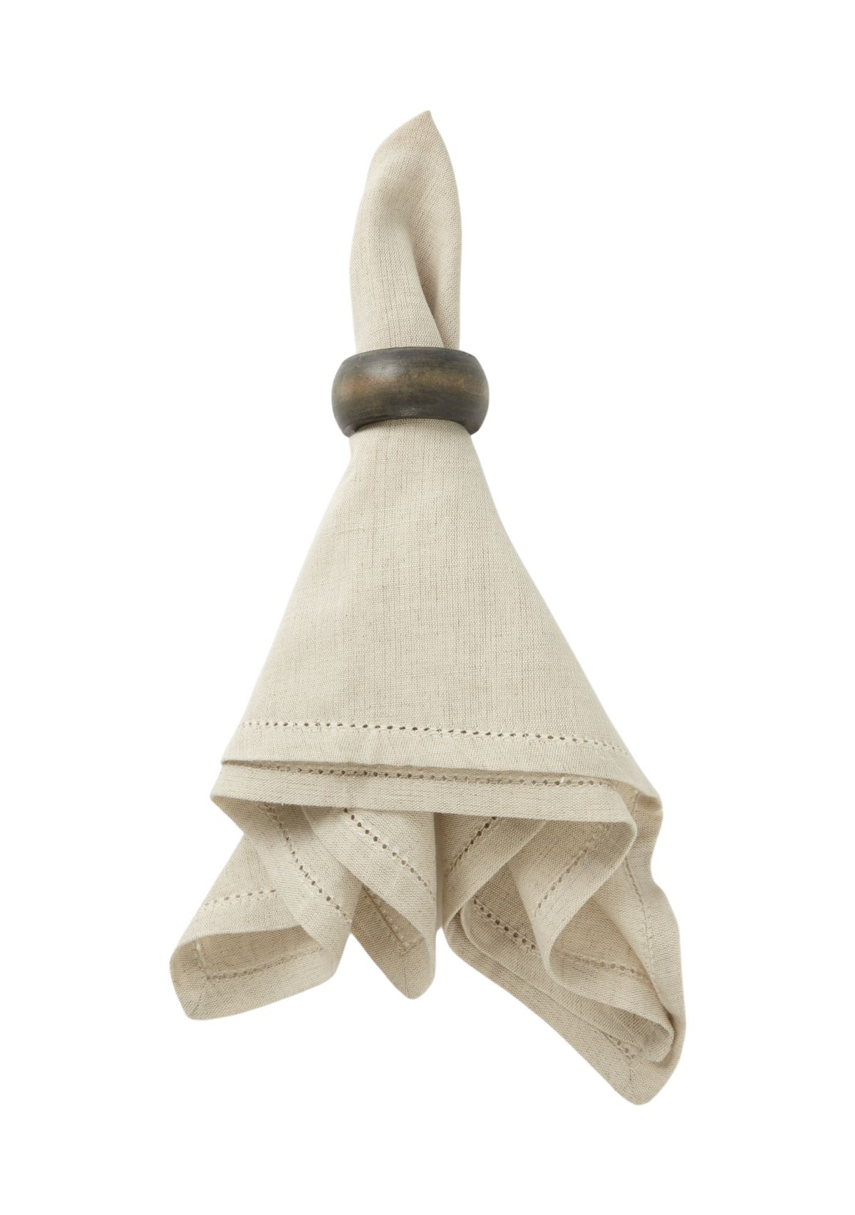 Dark Wood Napkin Rings - Set of 4