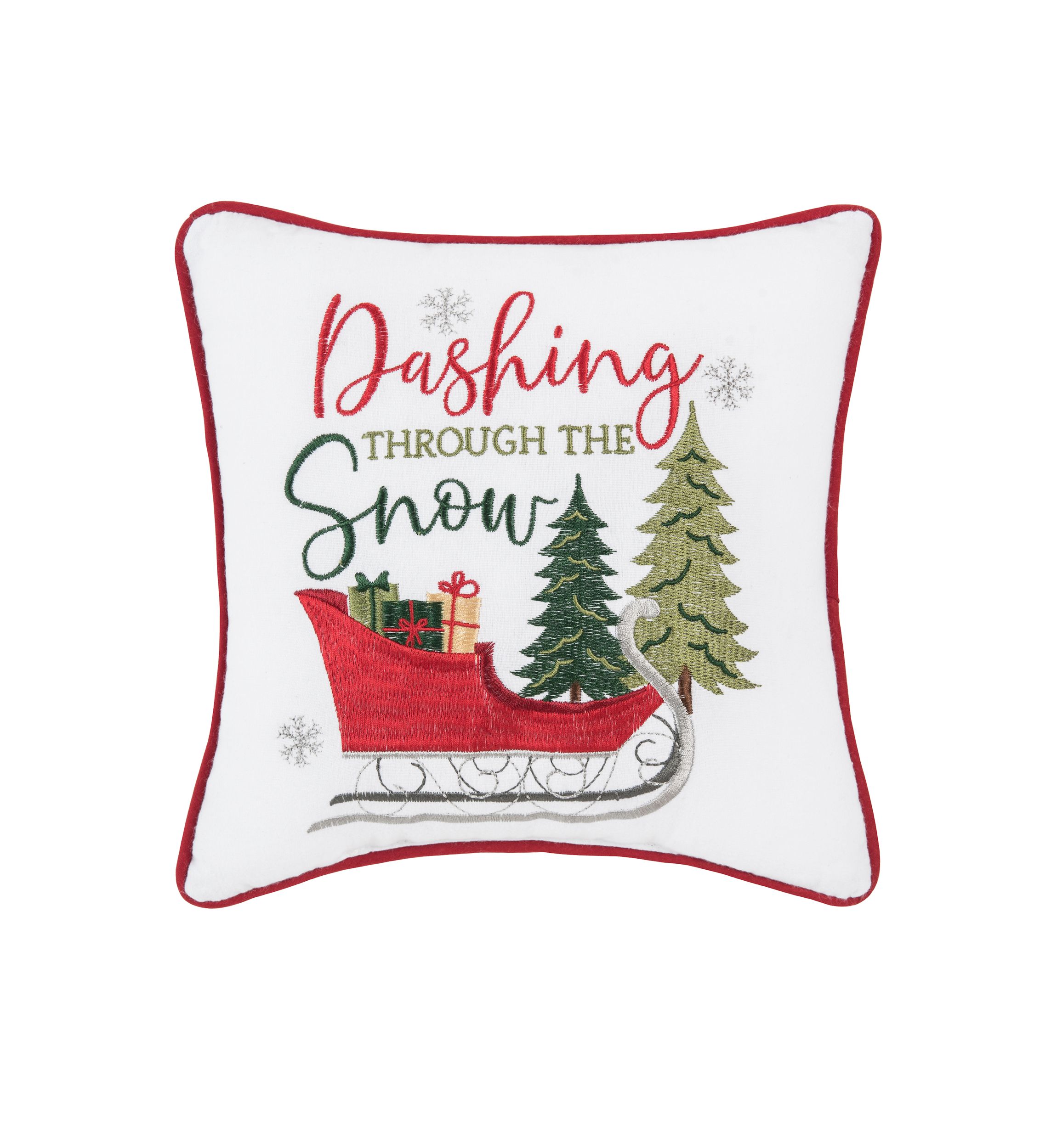 "Dashing Through The Snow" Mini Pillow