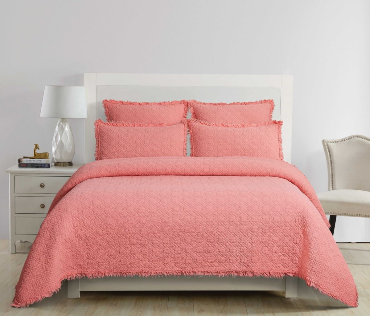 Trellis Peony Full/Queen Quilt Set