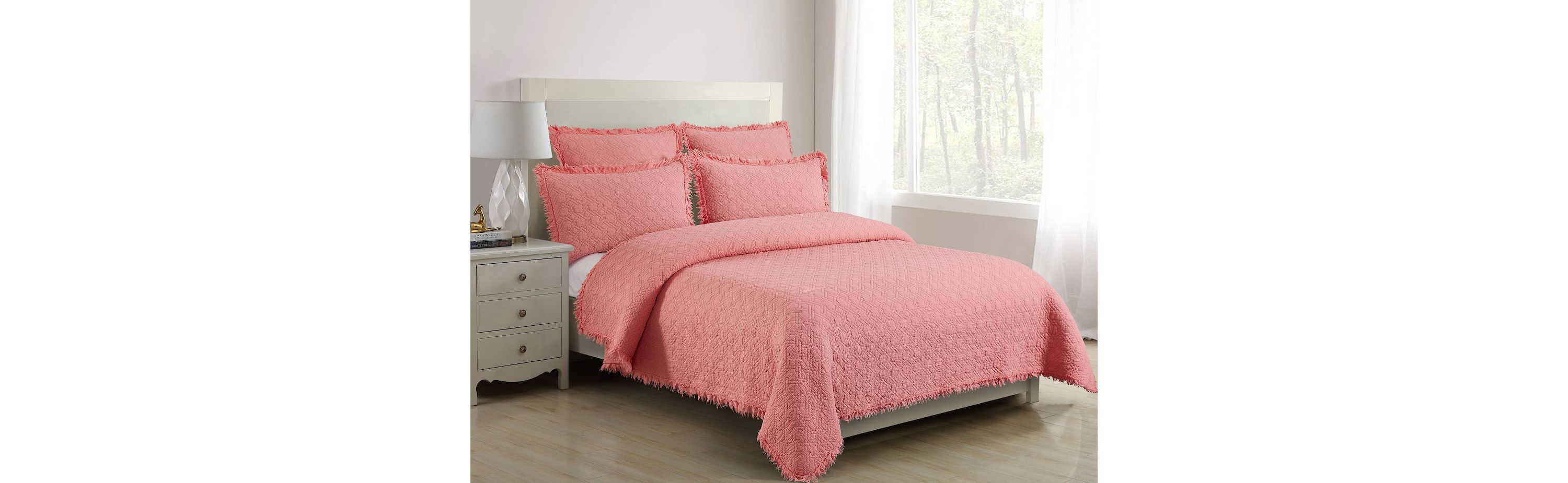 Trellis Peony King Quilt Set