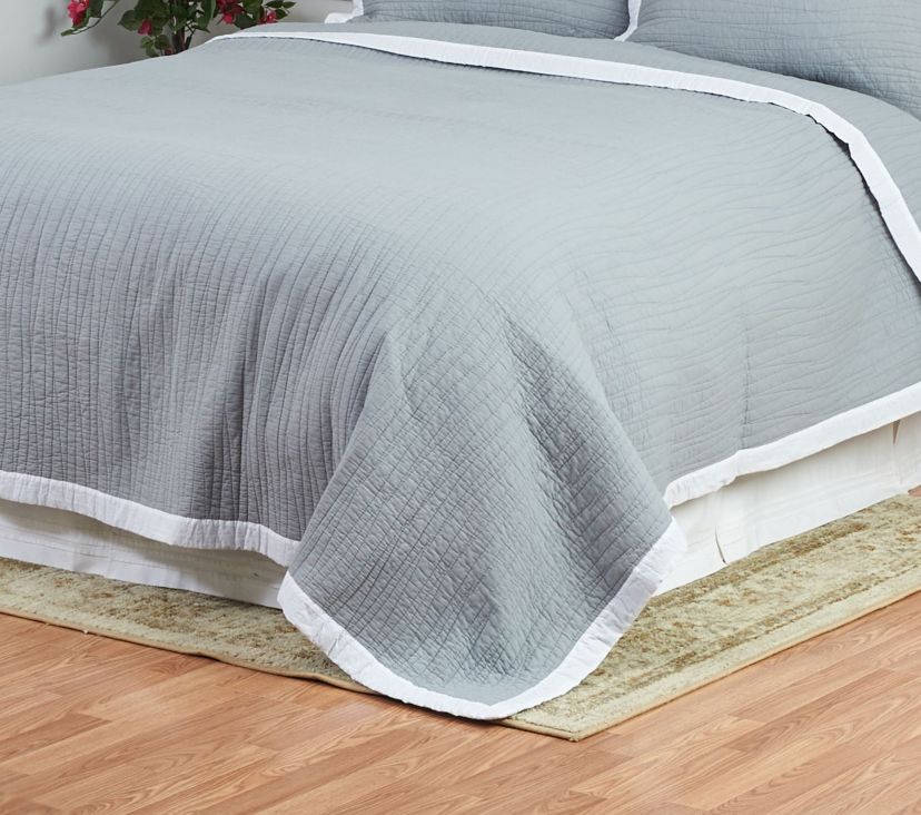 Kinsley Slate Full/Queen Quilt Set