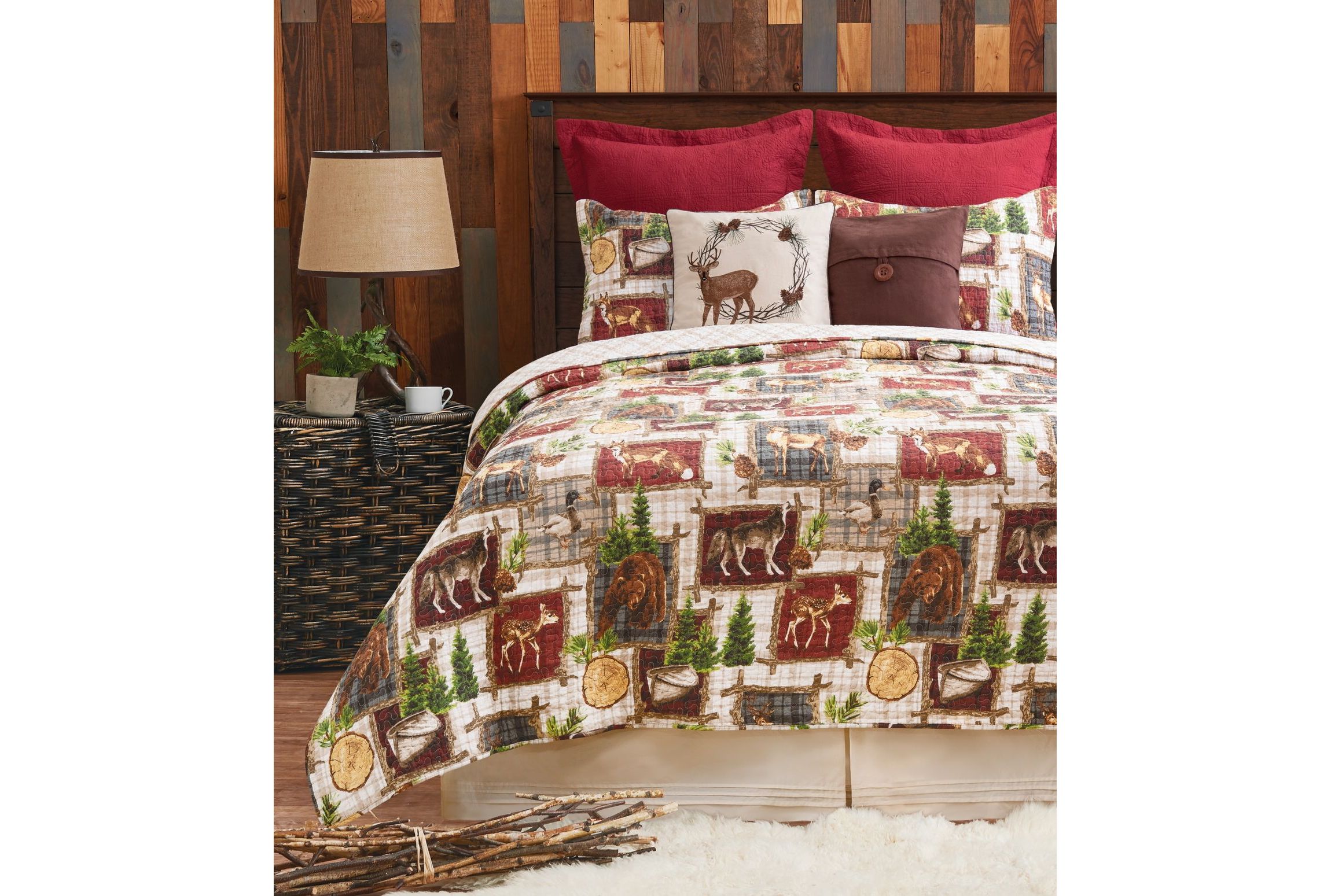 Bryson Retreat Reversible Rustic Full/Queen Quilt Set