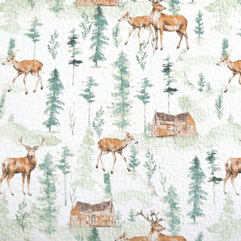 Christopher Forest Reversible Rustic King Quilt Set