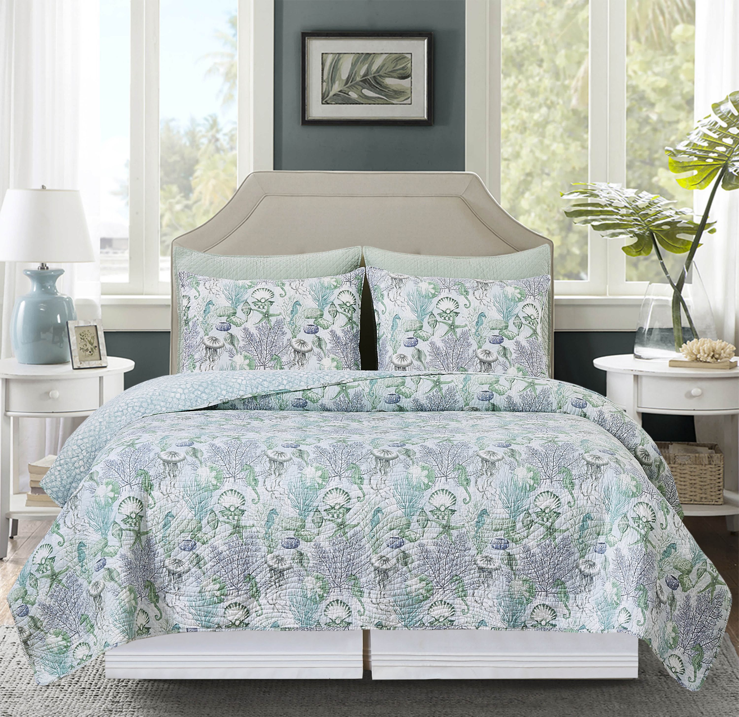 Shoreline Waters Twin 2-Piece Quilt Set