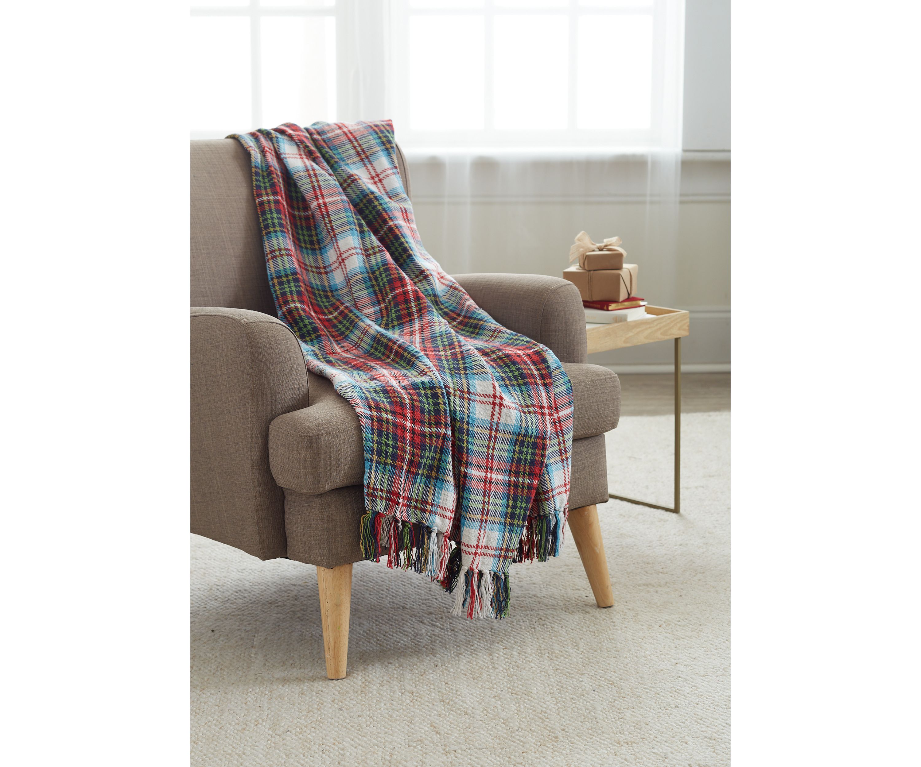 Morris Plaid Throw 