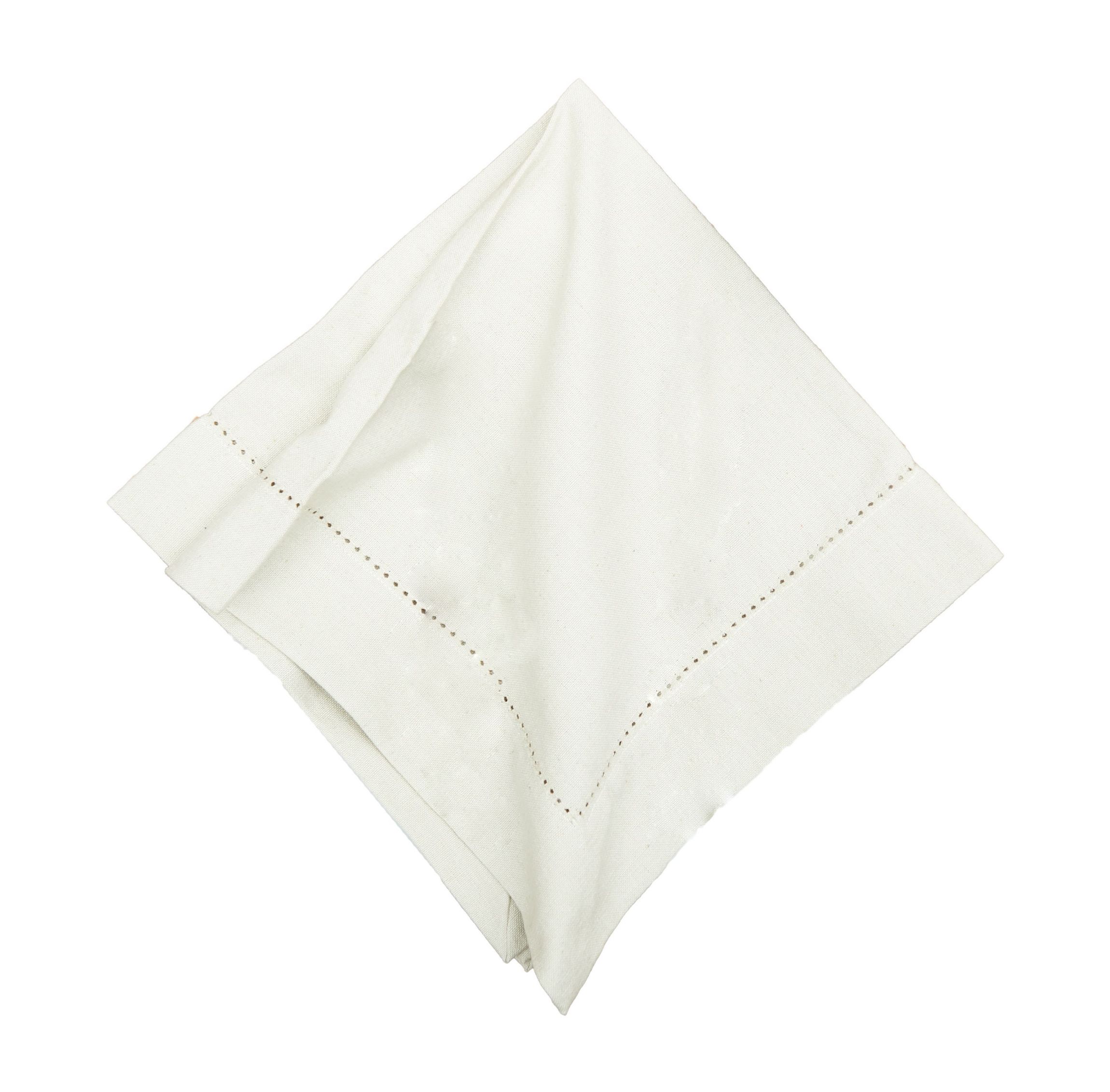 Hemstitch Solid Pebble Beige Napkin, Set of 6