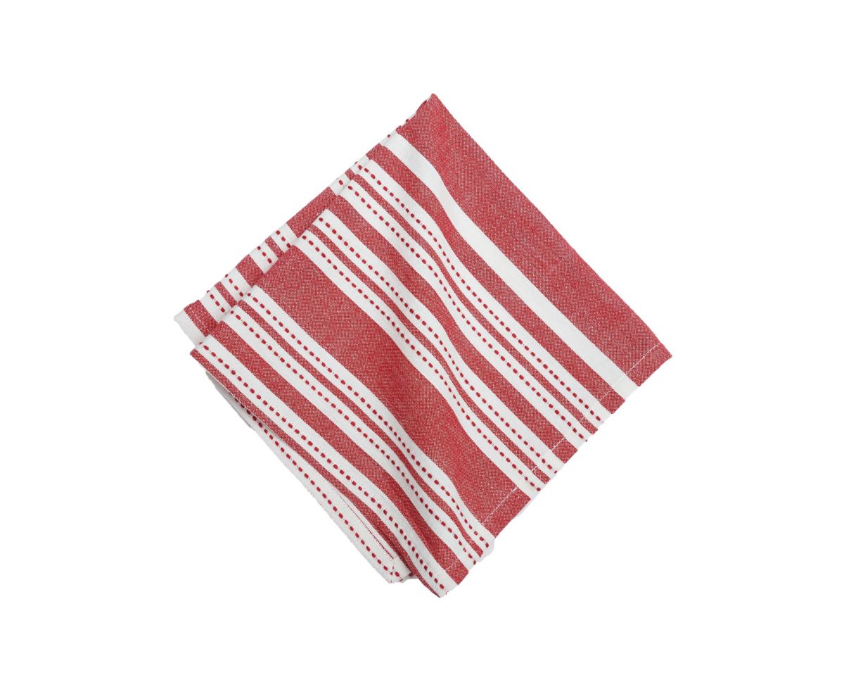 Warner Scarlet Woven Reversible Napkin Set of 6