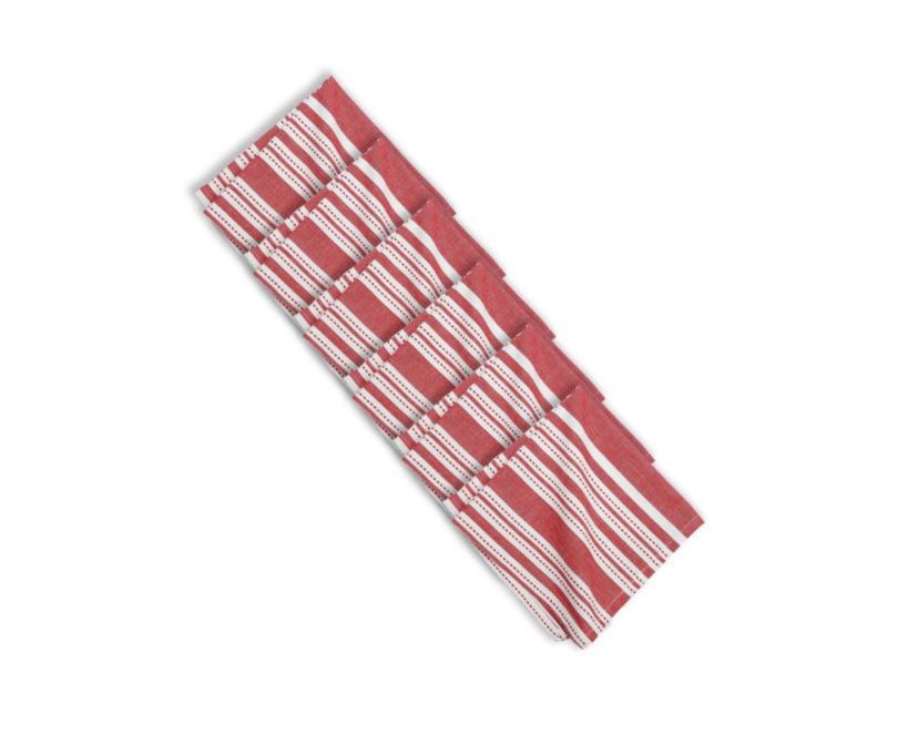 Warner Scarlet Woven Reversible Napkin Set of 6
