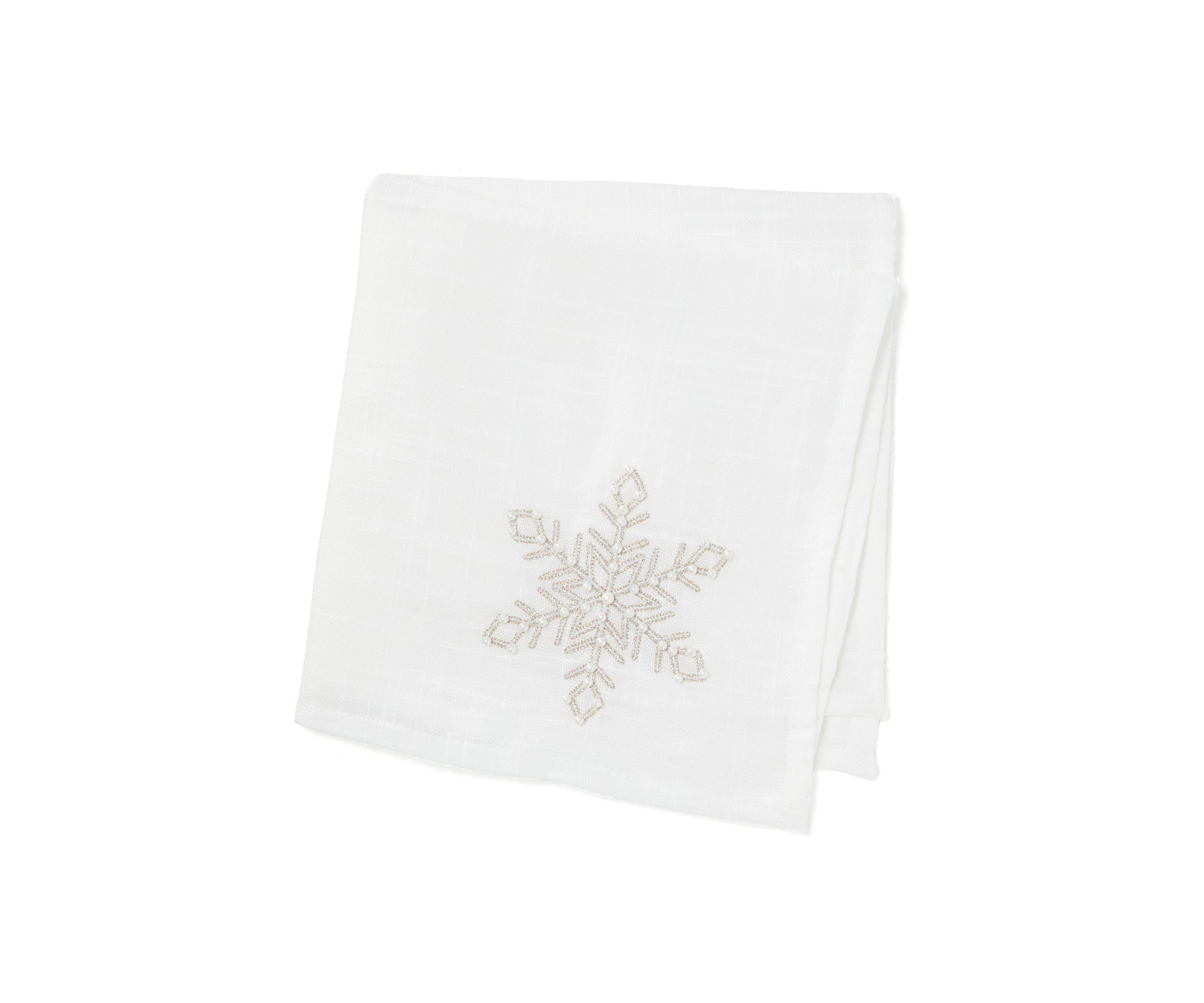 Champagne Snowflake Napkin
