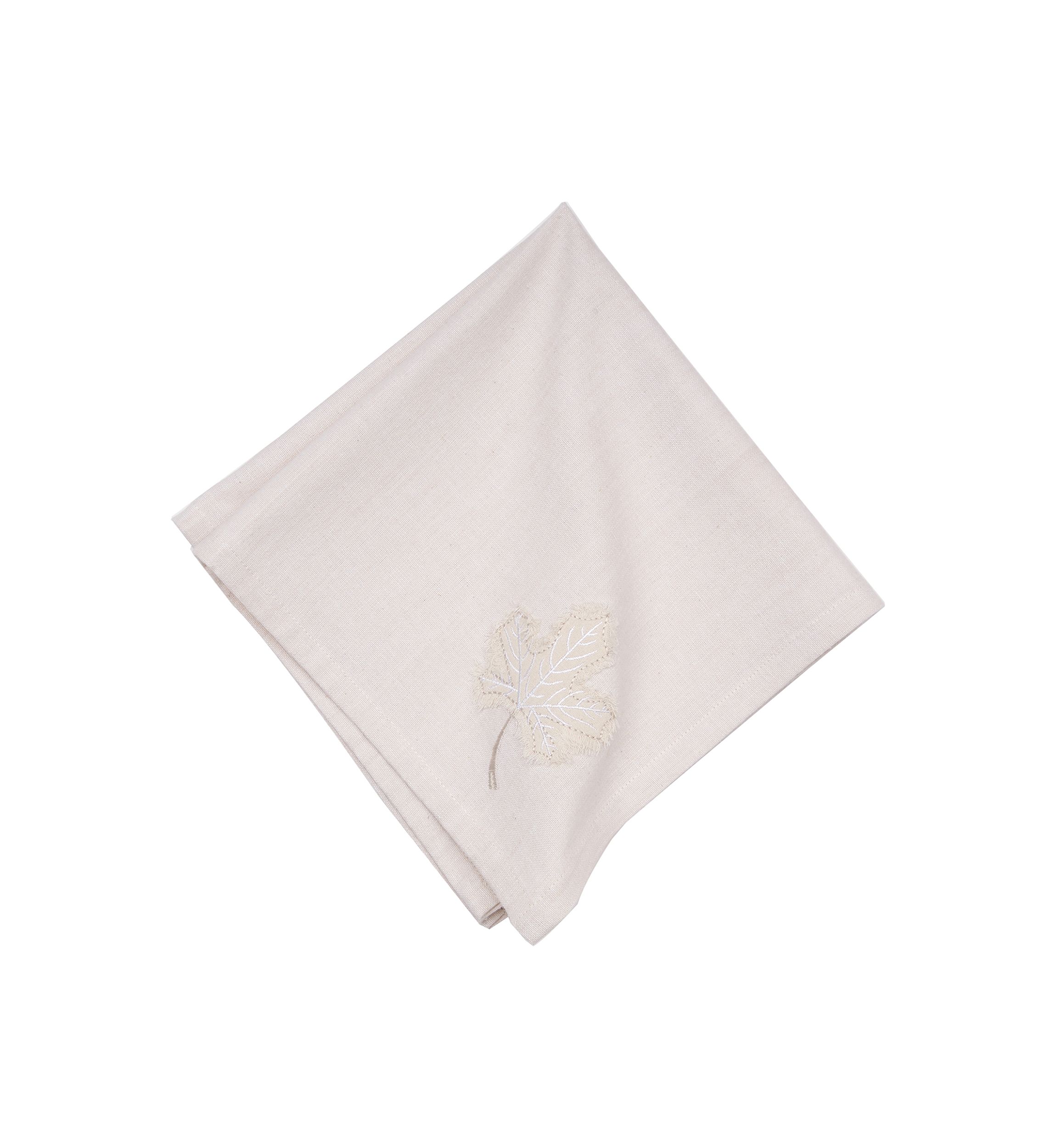 Neutral Maple Leaves Napkin