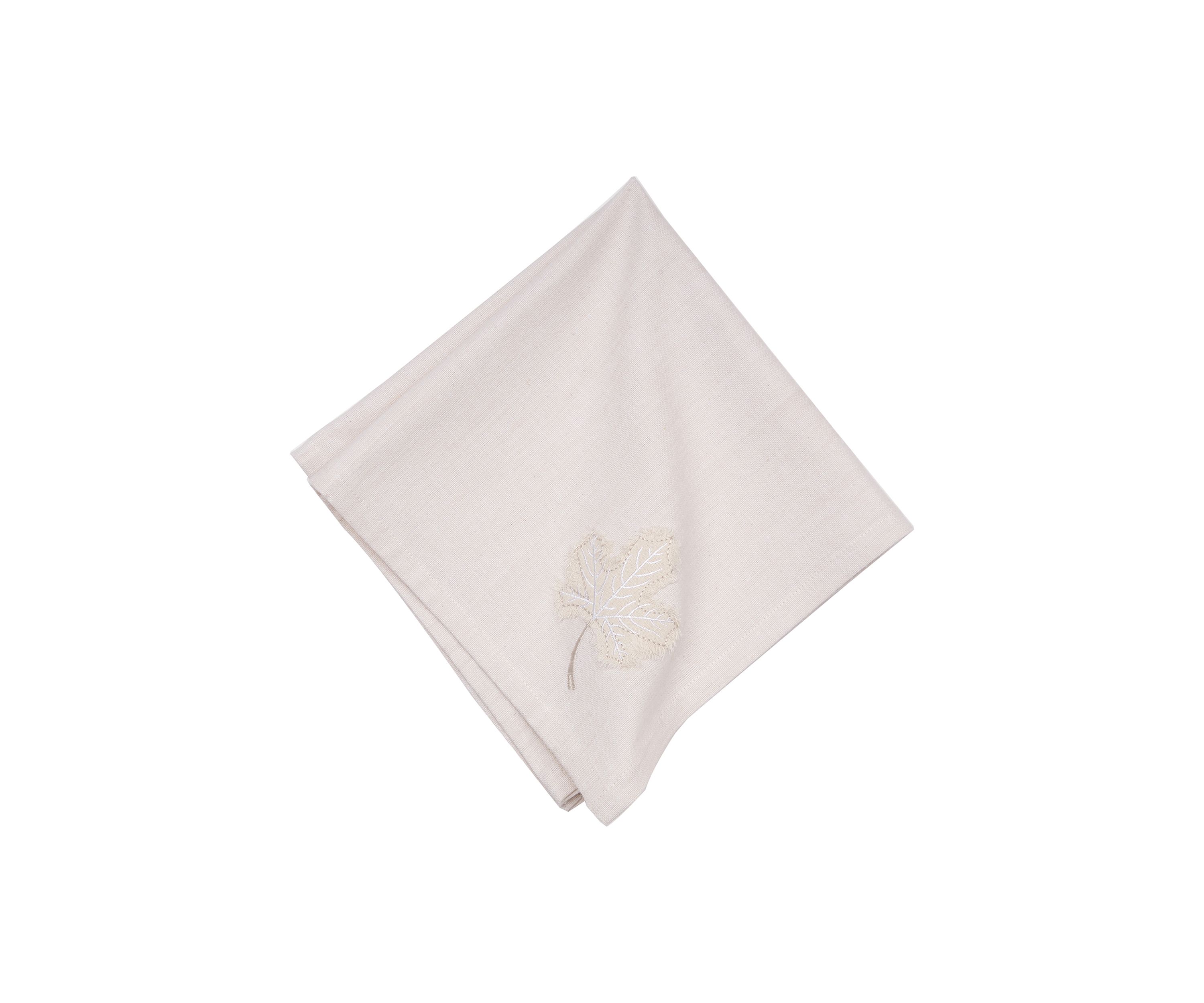 Neutral Maple Leaves Napkin