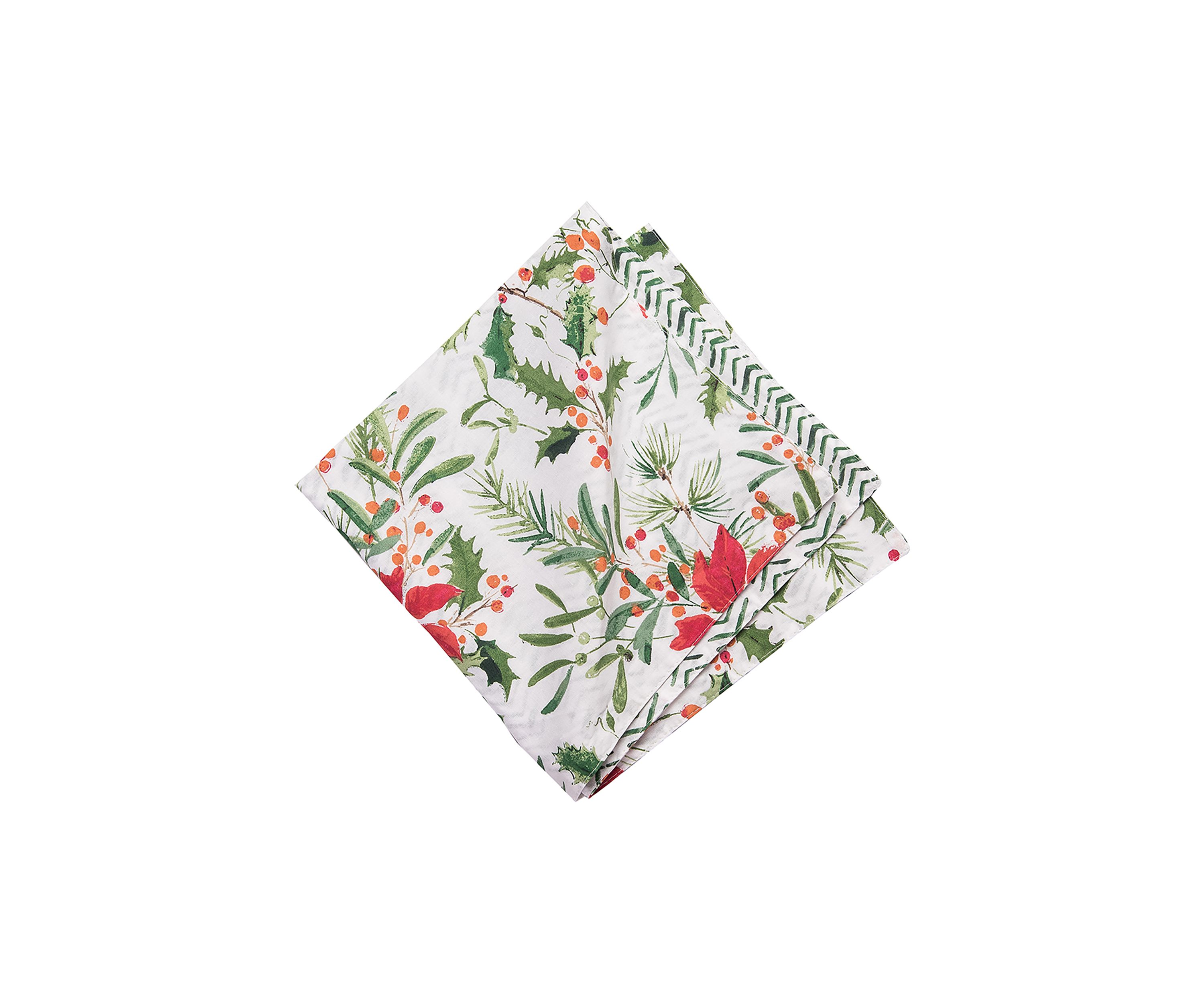 Silver Poinsettia Napkin