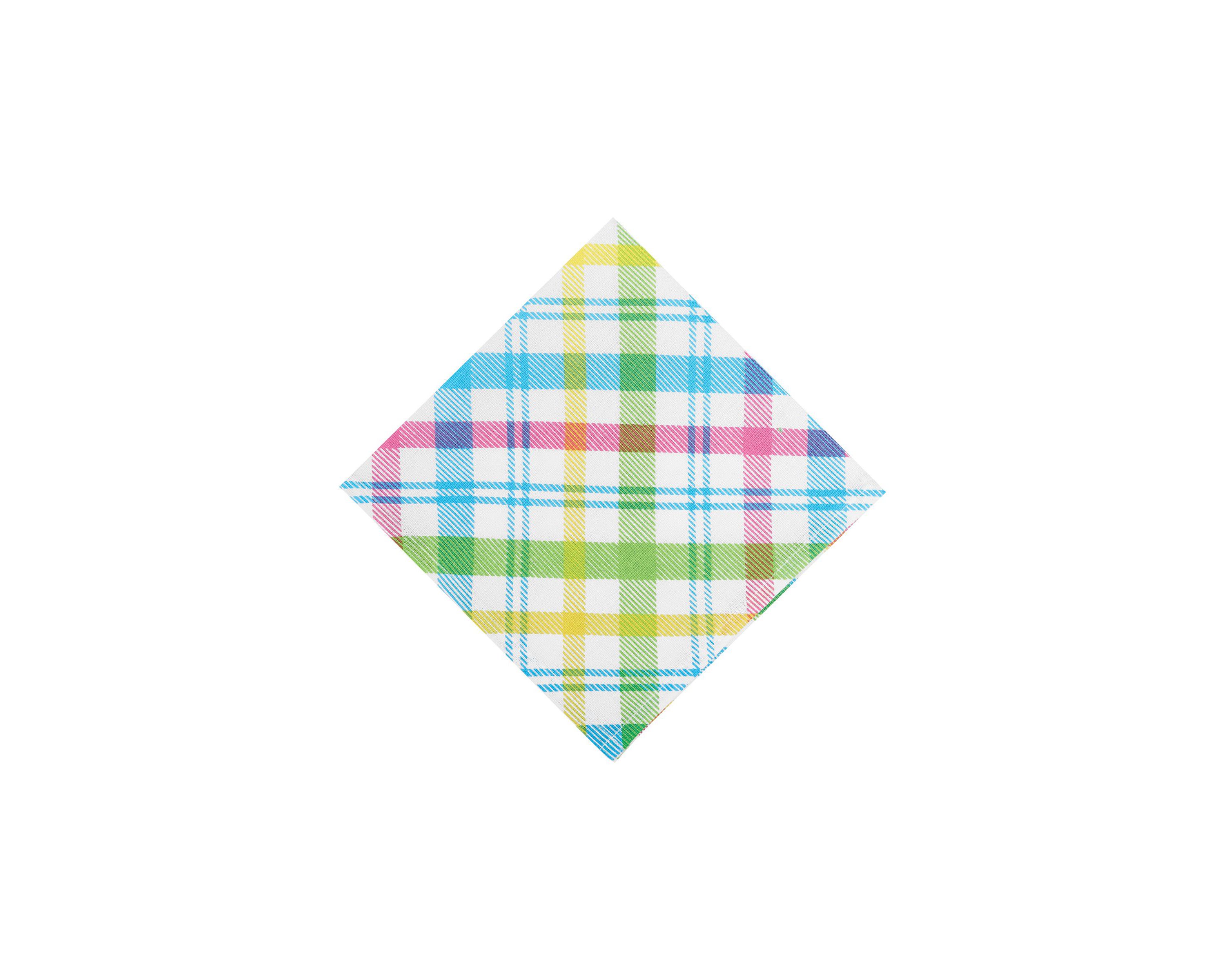 Spring Blossom Plaid Napkin Set of 6