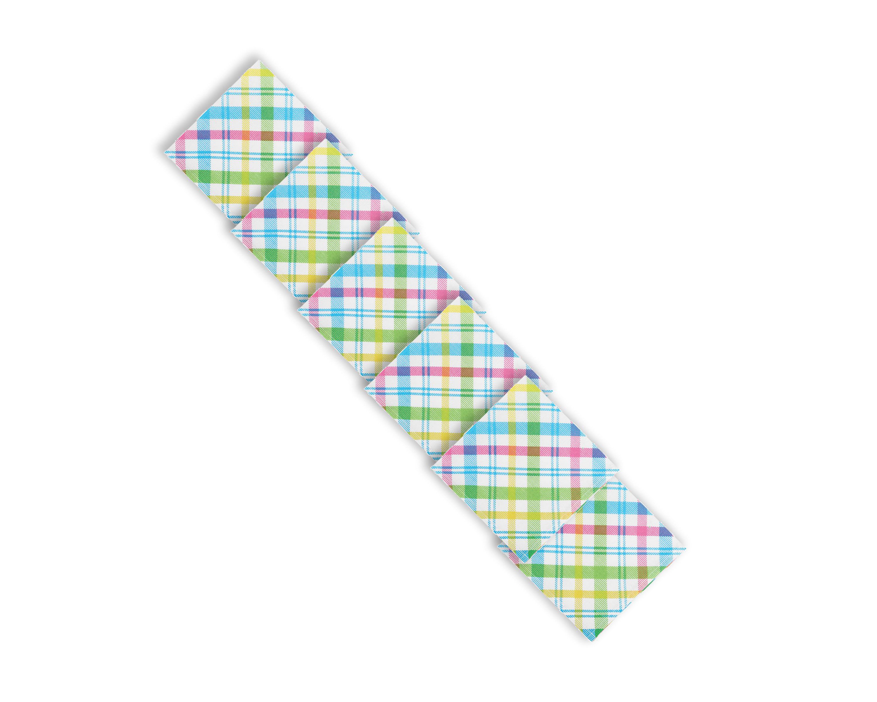 Spring Blossom Plaid Napkin Set of 6