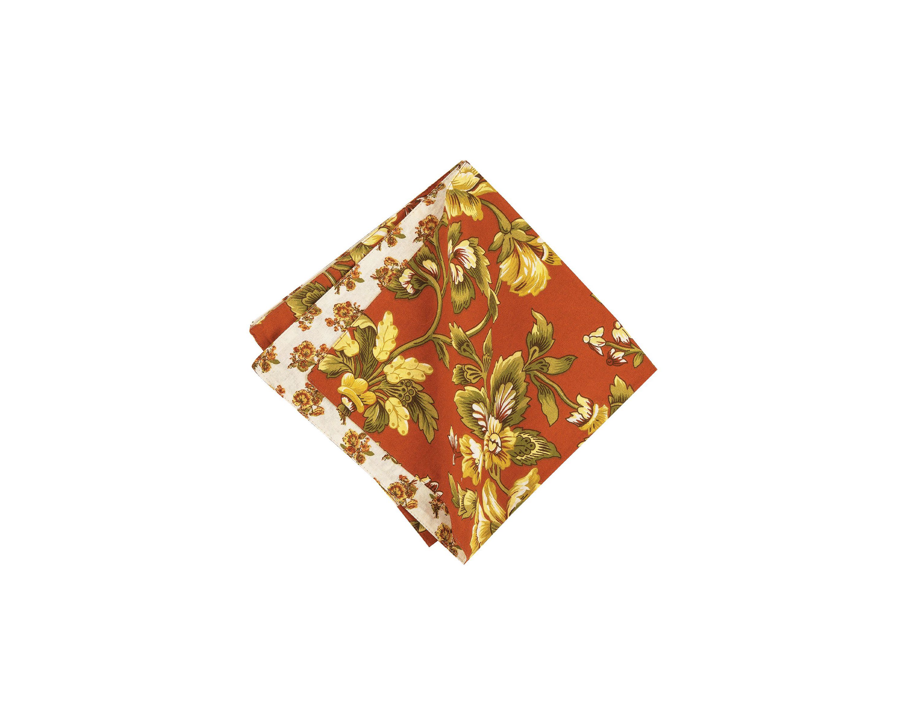 Estelle Reversible Floral Damask Napkin Set of 6